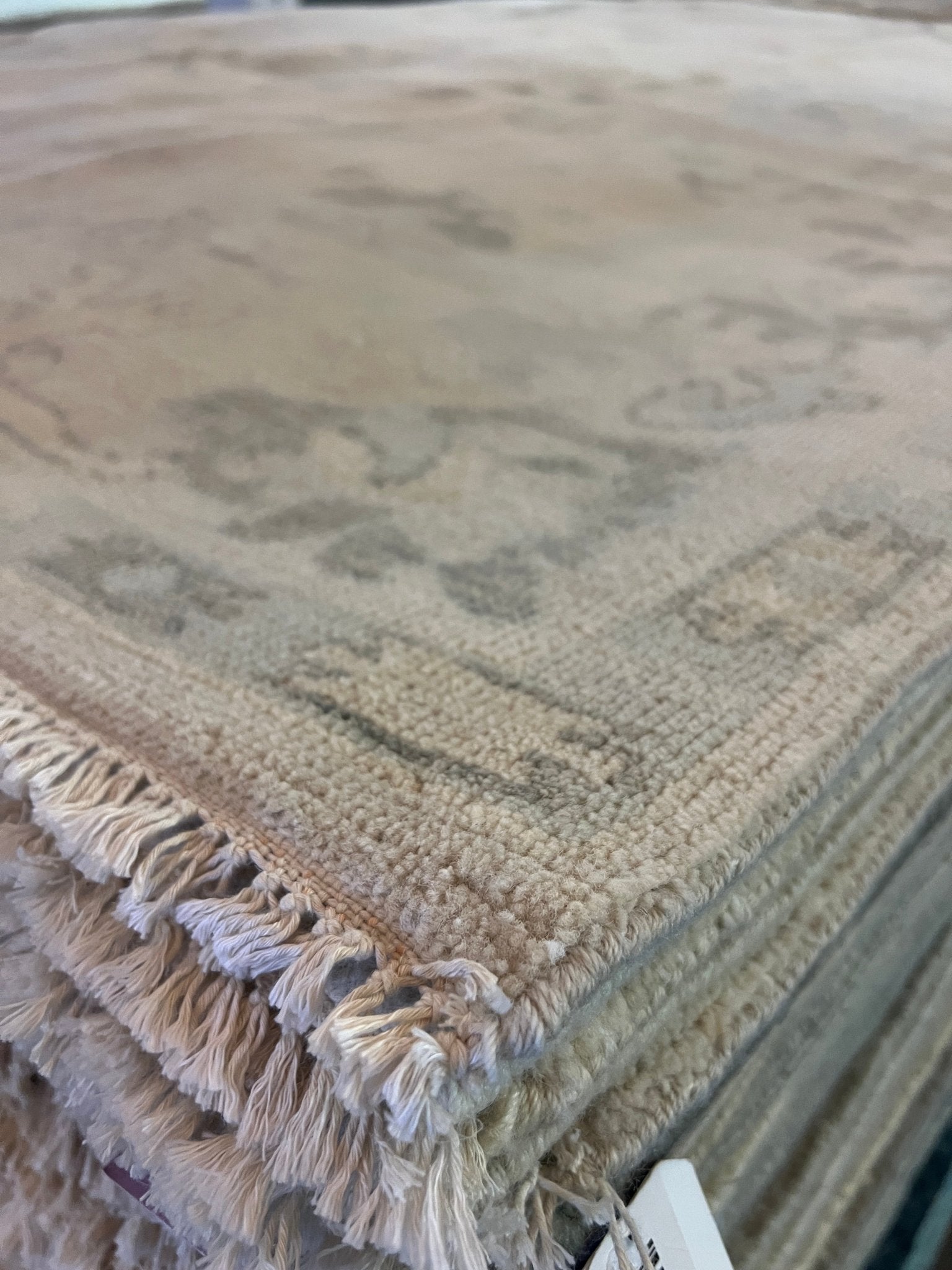 Kirby 8.0x10.2 Hand-Knotted Cream and Silver Oushak | Banana Manor Rug Factory Outlet