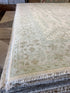 Marta 9.11x14.4 Hand-Knotted Cream and Silver Oushak | Banana Manor Rug Factory Outlet