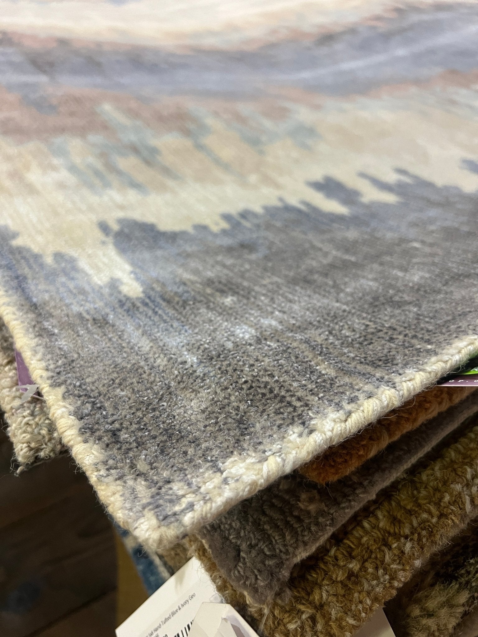 Pygmalion 5.3x7.9 Handwoven Aqua & Ivory Printed Viscose | Banana Manor Rug Factory Outlet