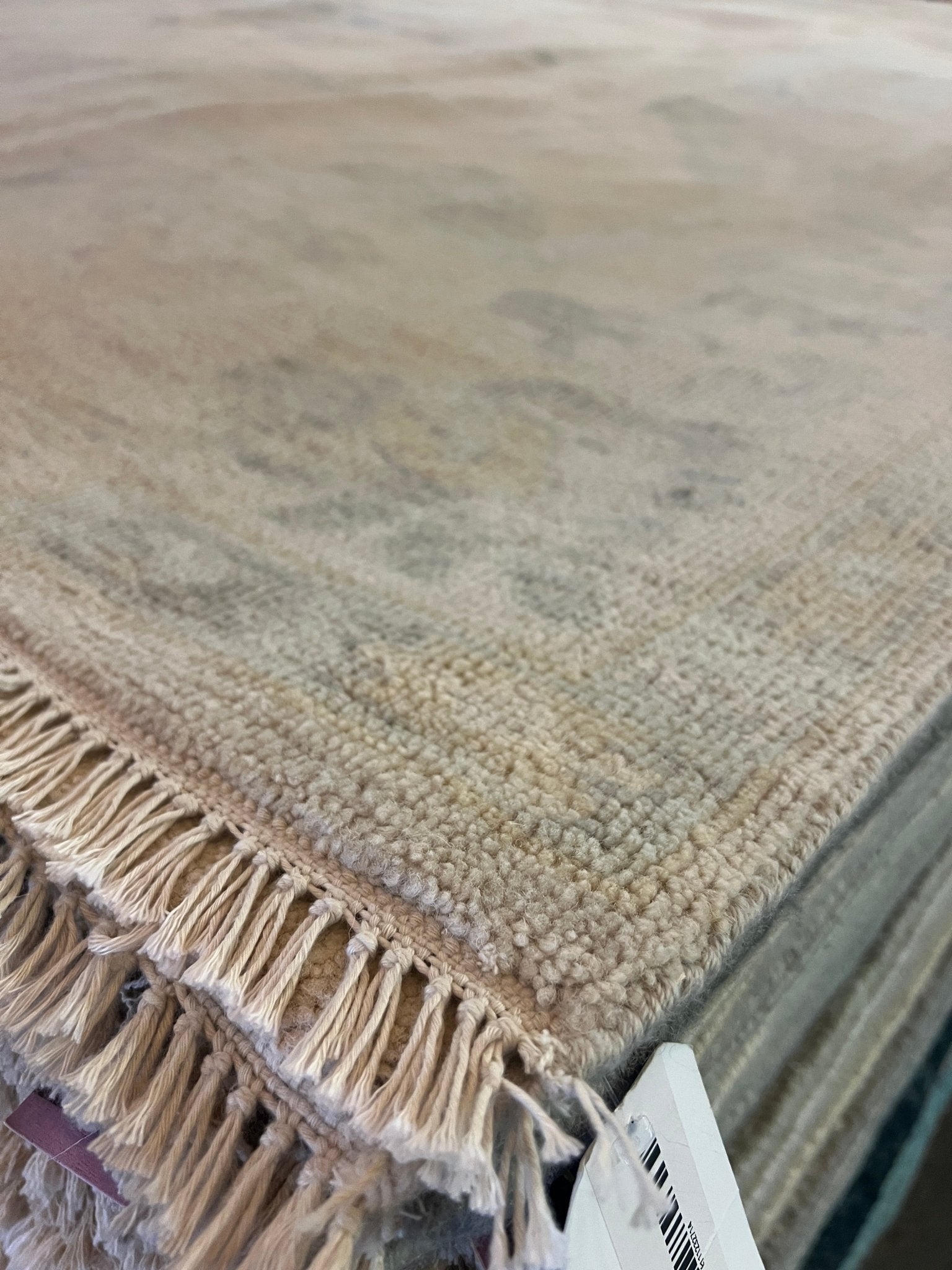 Villanelle 8x10.2 Hand-Knotted Cream Ivory and Light Silver Oushak | Banana Manor Rug Factory Outlet