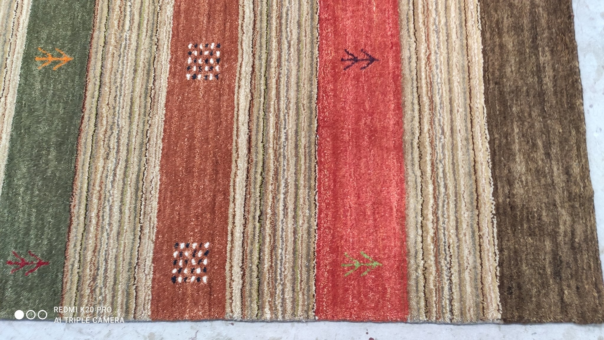 Abdelhak 5x7.9 Handwoven Striped Multi-Colored Rug | Banana Manor Rug Company