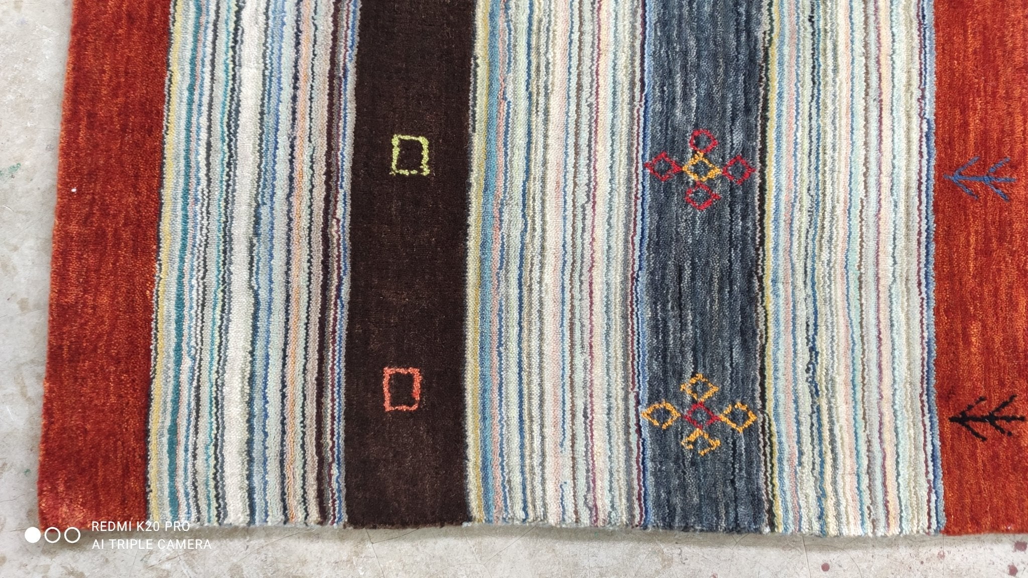 Abdelkadair 5x7 Handwoven Multi-Colored Striped Rug | Banana Manor Rug Company