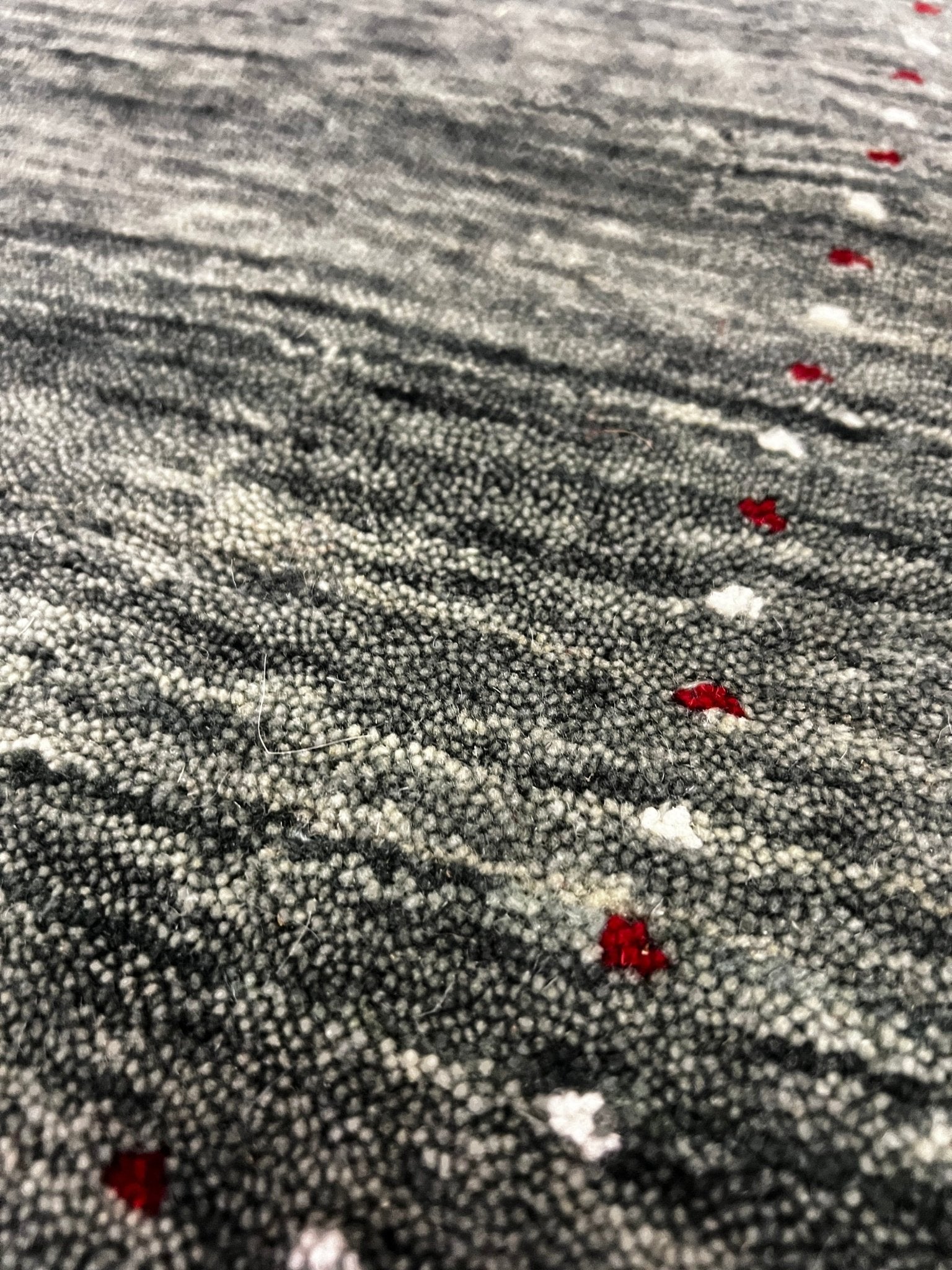 Ambivalence Squared 3x4.9 Grey Handwoven Gabbeh Rug | Banana Manor Rug Factory Outlet