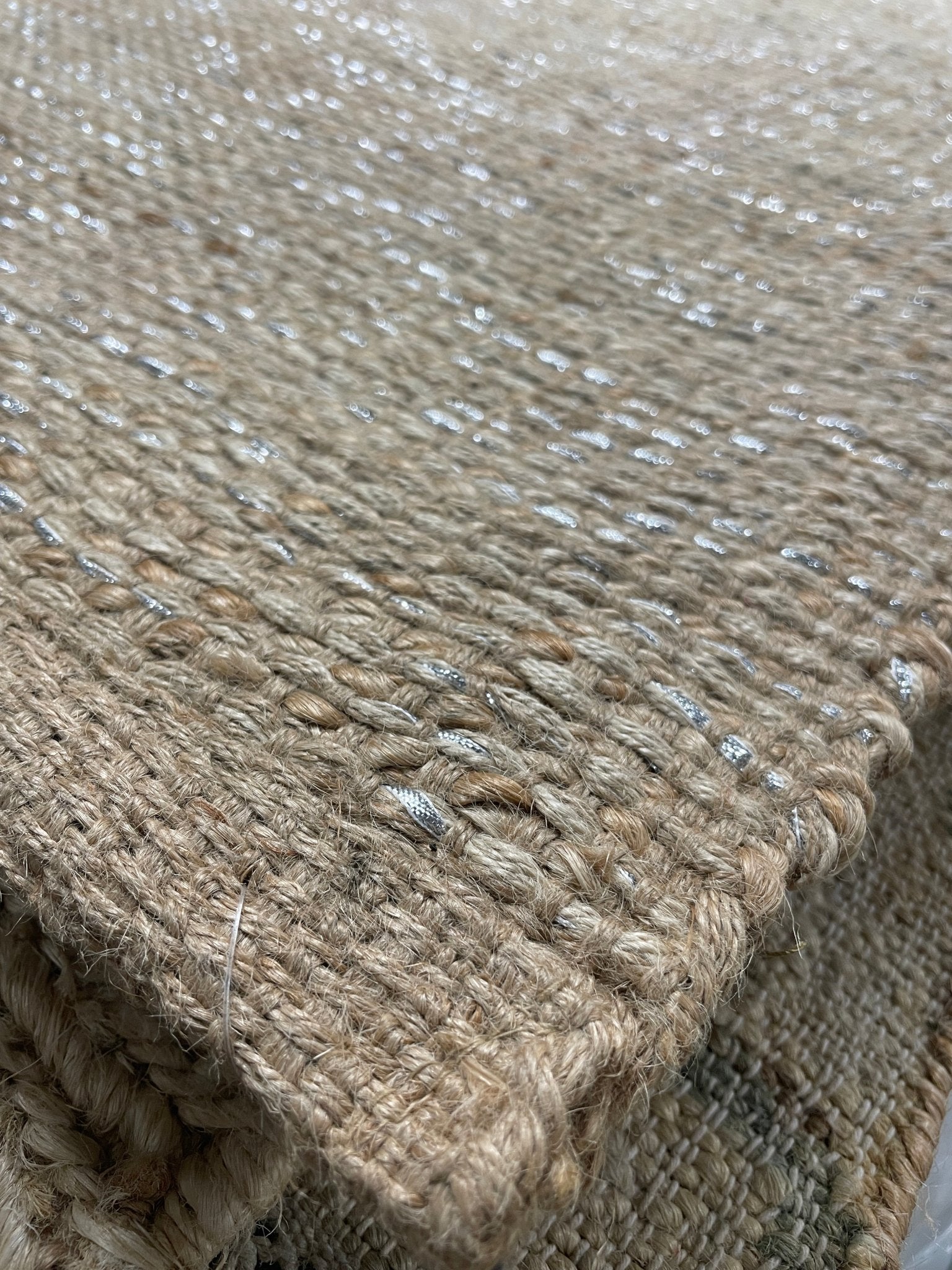 Anton Jackson Jute and Metal Wire Rug 7.3x10 | Banana Manor Rug Company