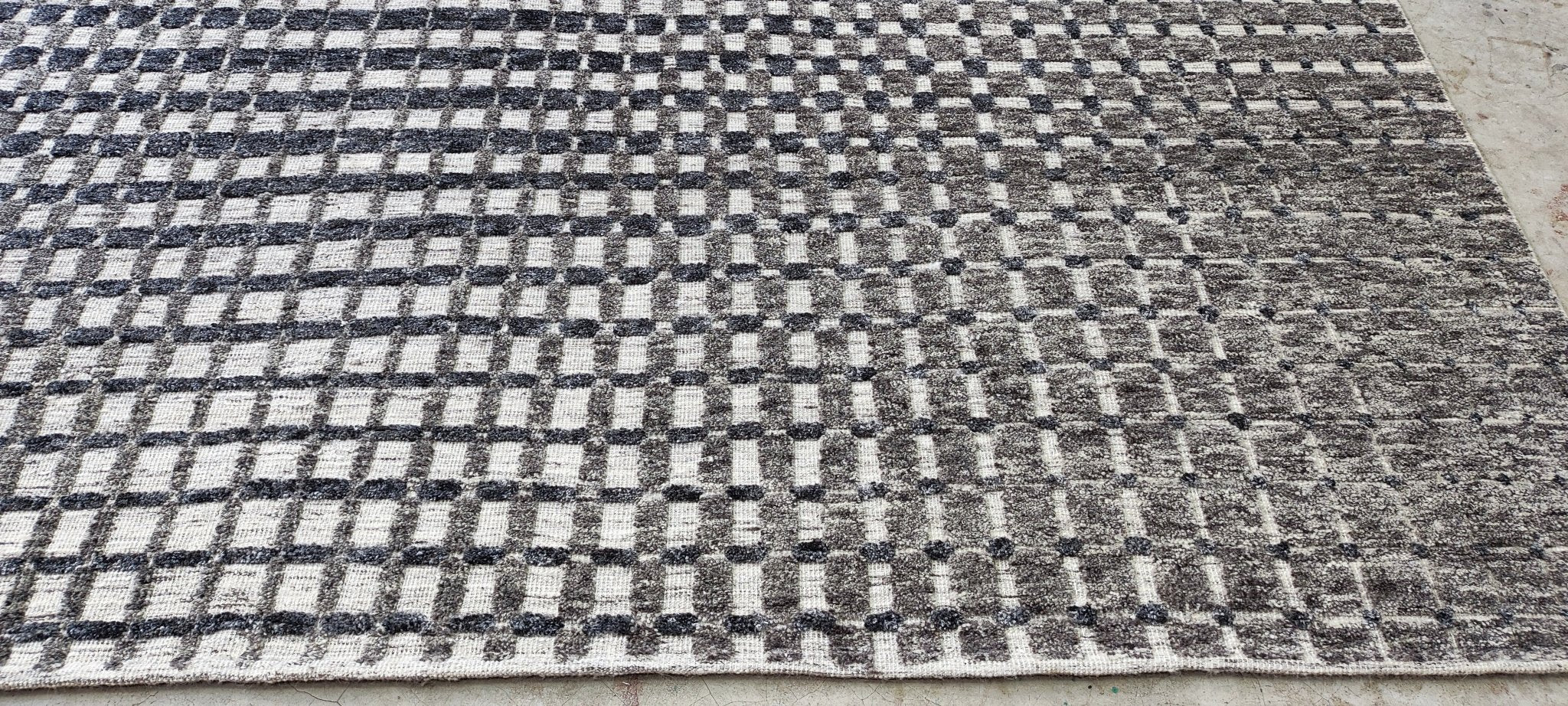 Barbara Bel Geddes 10x14 Hand-Knotted Grey & Silver Modern | Banana Manor Rug Factory Outlet