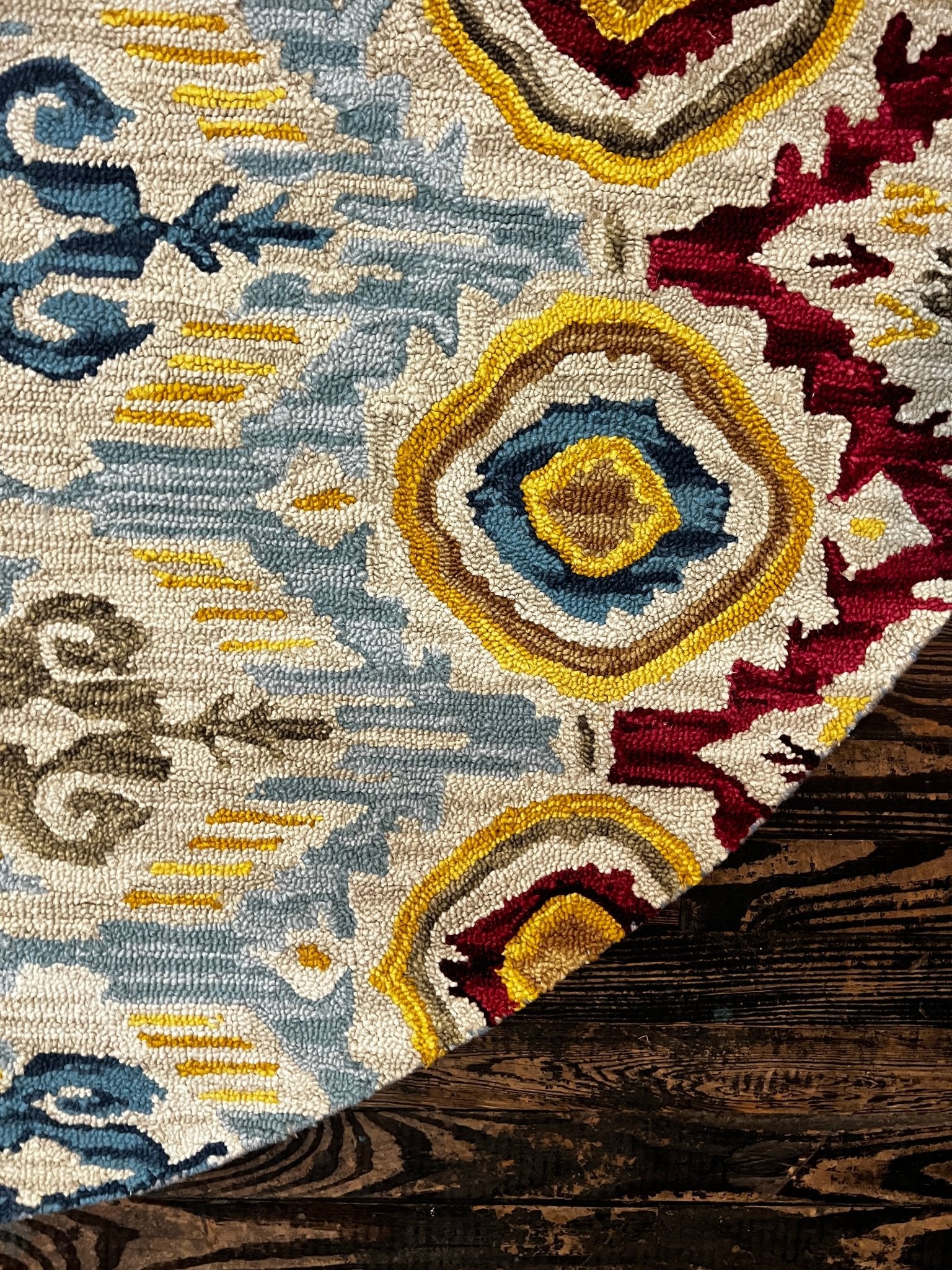 Berry Schneider Hand-Tufted Wool Multi-Colored Round | Banana Manor Rug Factory Outlet