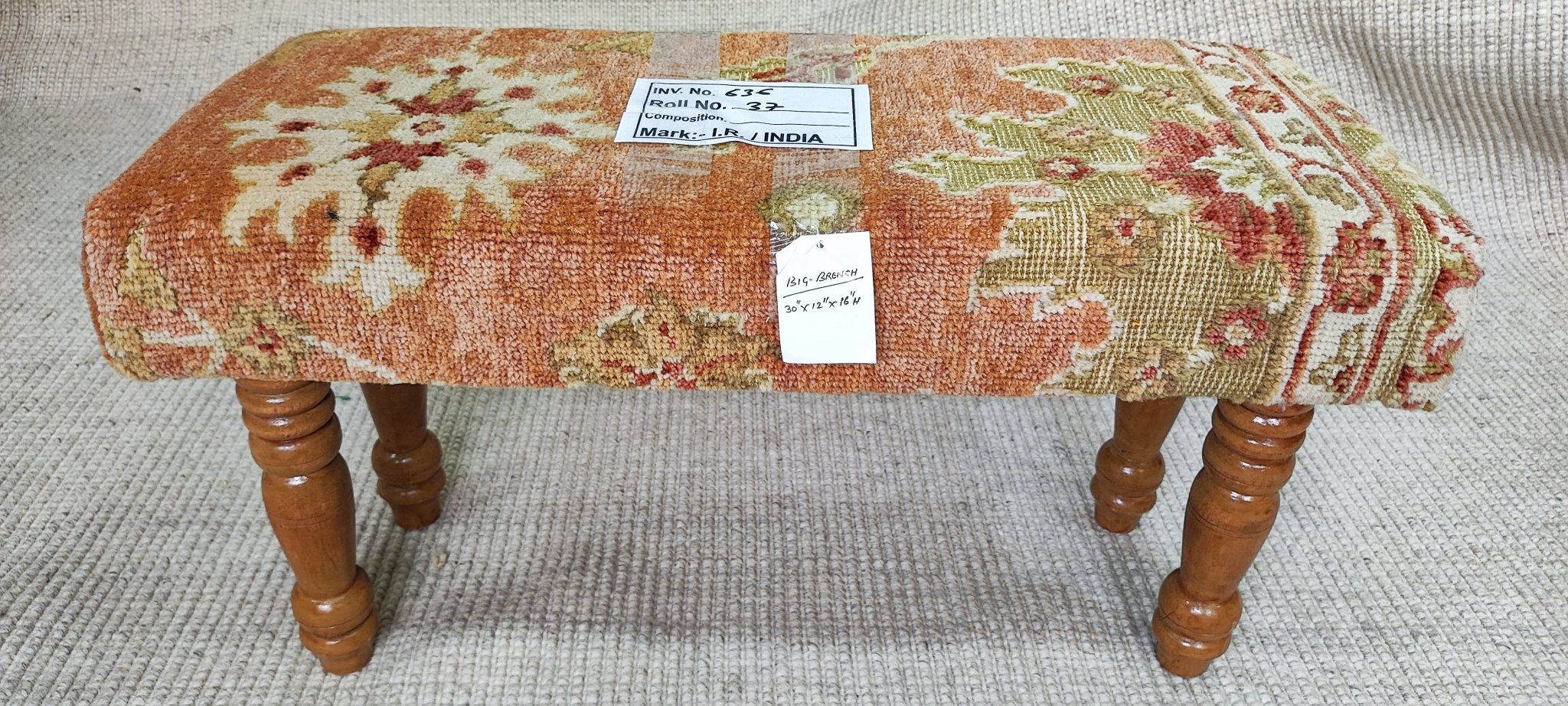 Bette Davis 30x12x16 Wooden Upholstered Bench | Banana Manor Rug Factory Outlet