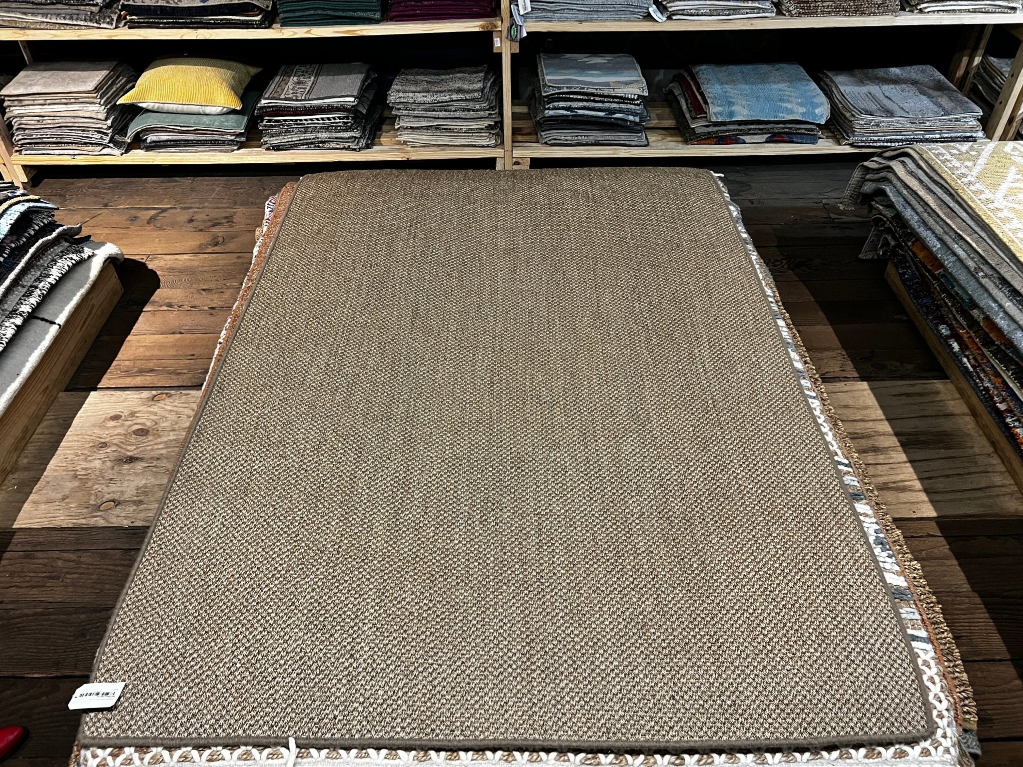 Bluto Blutarsky 5x8 Medium Brown Serged Jute Rug | Banana Manor Rug Company