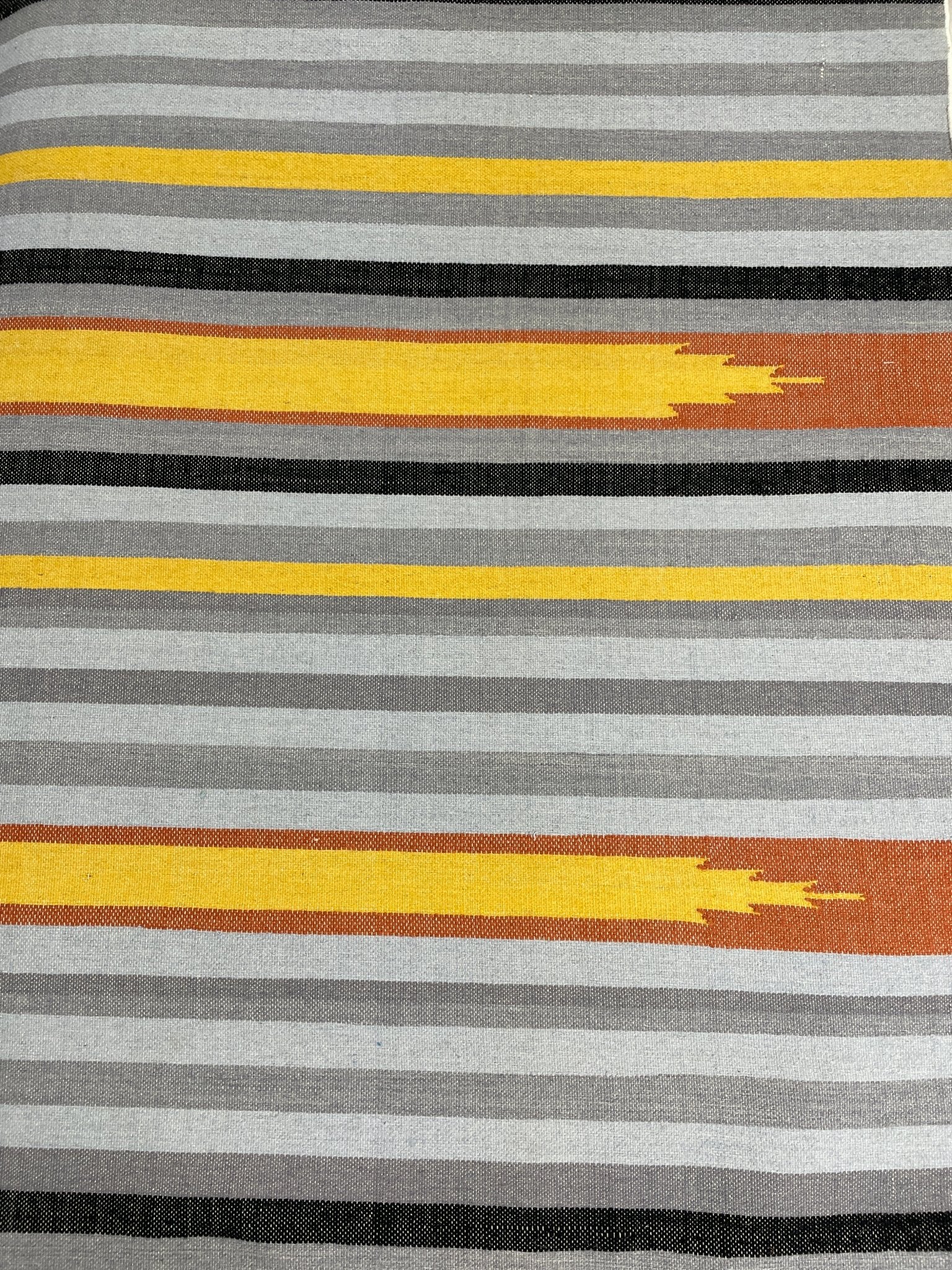 Bob Cocktoasten Handwoven 8.6x11.6 Multi-Colored Striped Durrie | Banana Manor Rug Company