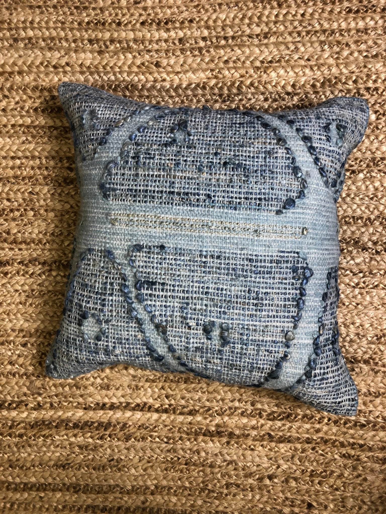 Cally-ope Light Blue and Grey Abstract Pillow – Banana Manor Rug