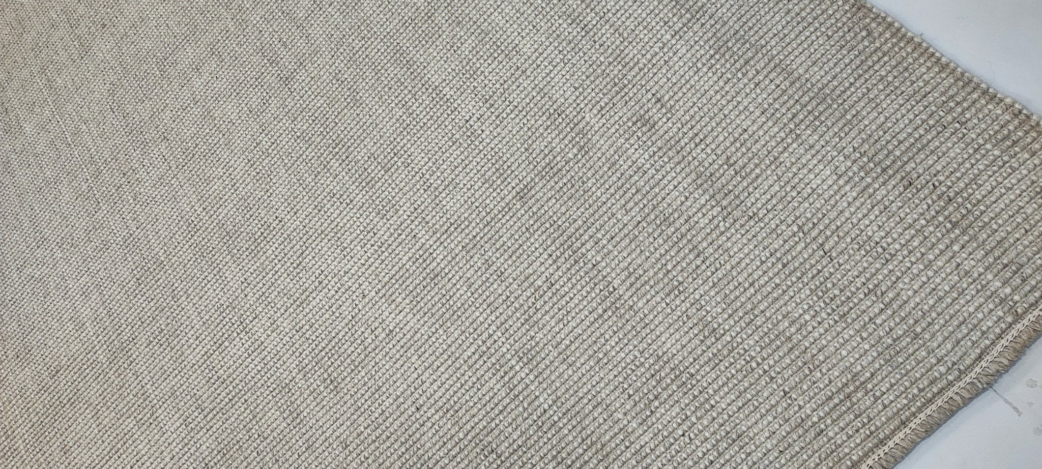 Carnival in Covington 8x11 Handwoven Ivory Textured Durrie | Banana Manor Rug Factory Outlet