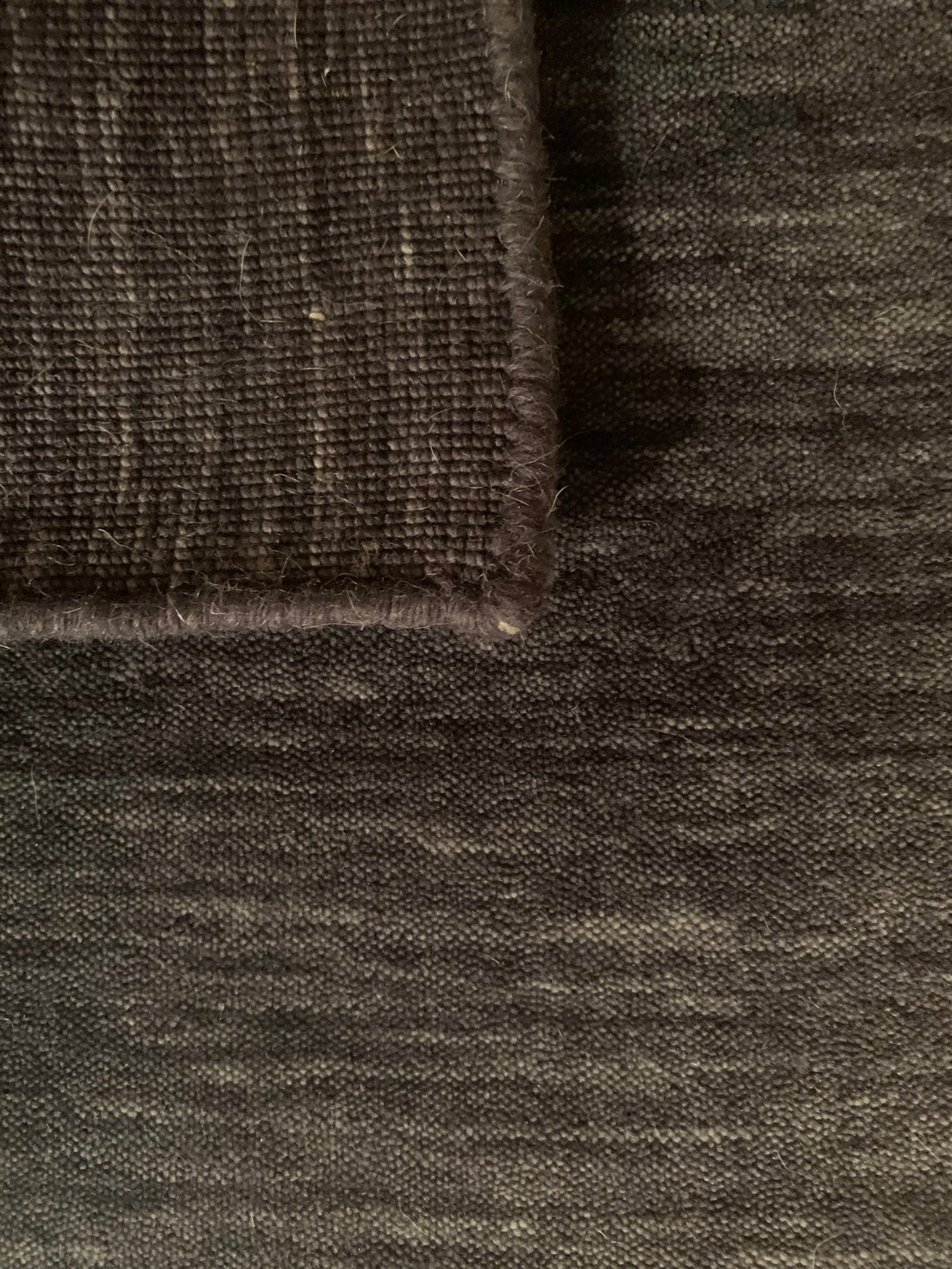 Charcoal Brindle With White Striations Loom Knotted Viscose Rug | Banana Manor Rug Company
