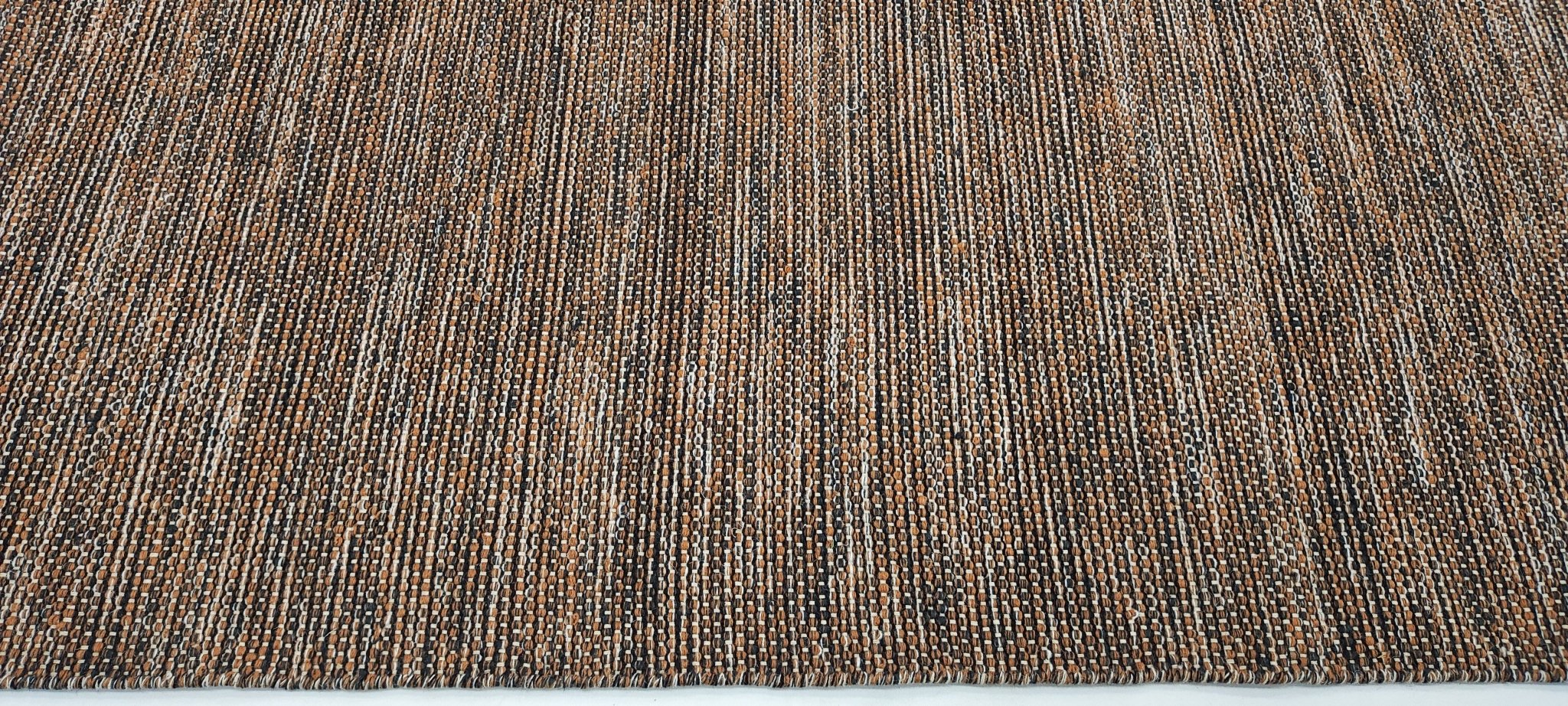 Choctaw 5.6x7.6 Handwoven Brown Textured Durrie | Banana Manor Rug Factory Outlet