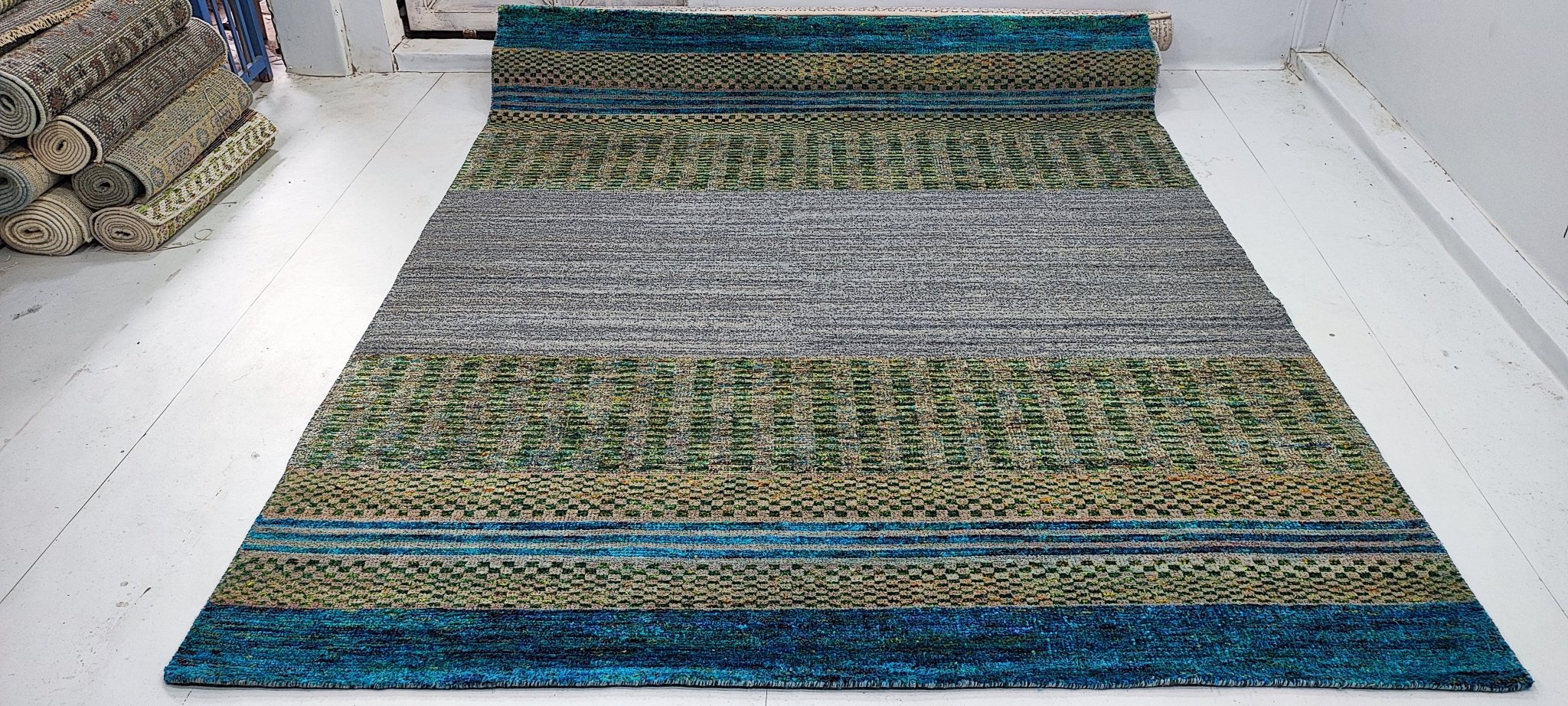 Craig Wesley 8x10 Hand-Knotted Natural Mix Modern | Banana Manor Rug Factory Outlet