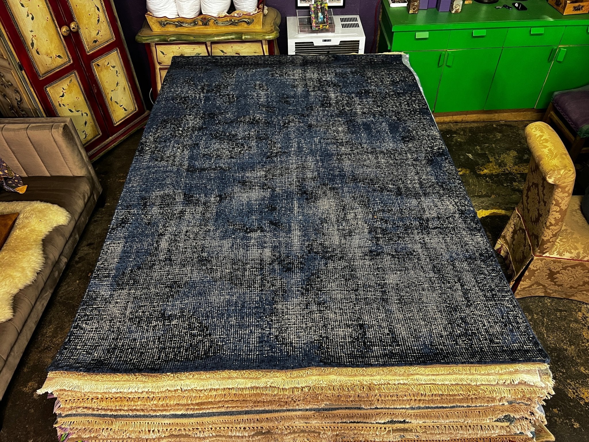 Dean O'Gorman Hand-Knotted Modern Blue Abstract 6x9 | Banana Manor Rug Factory Outlet