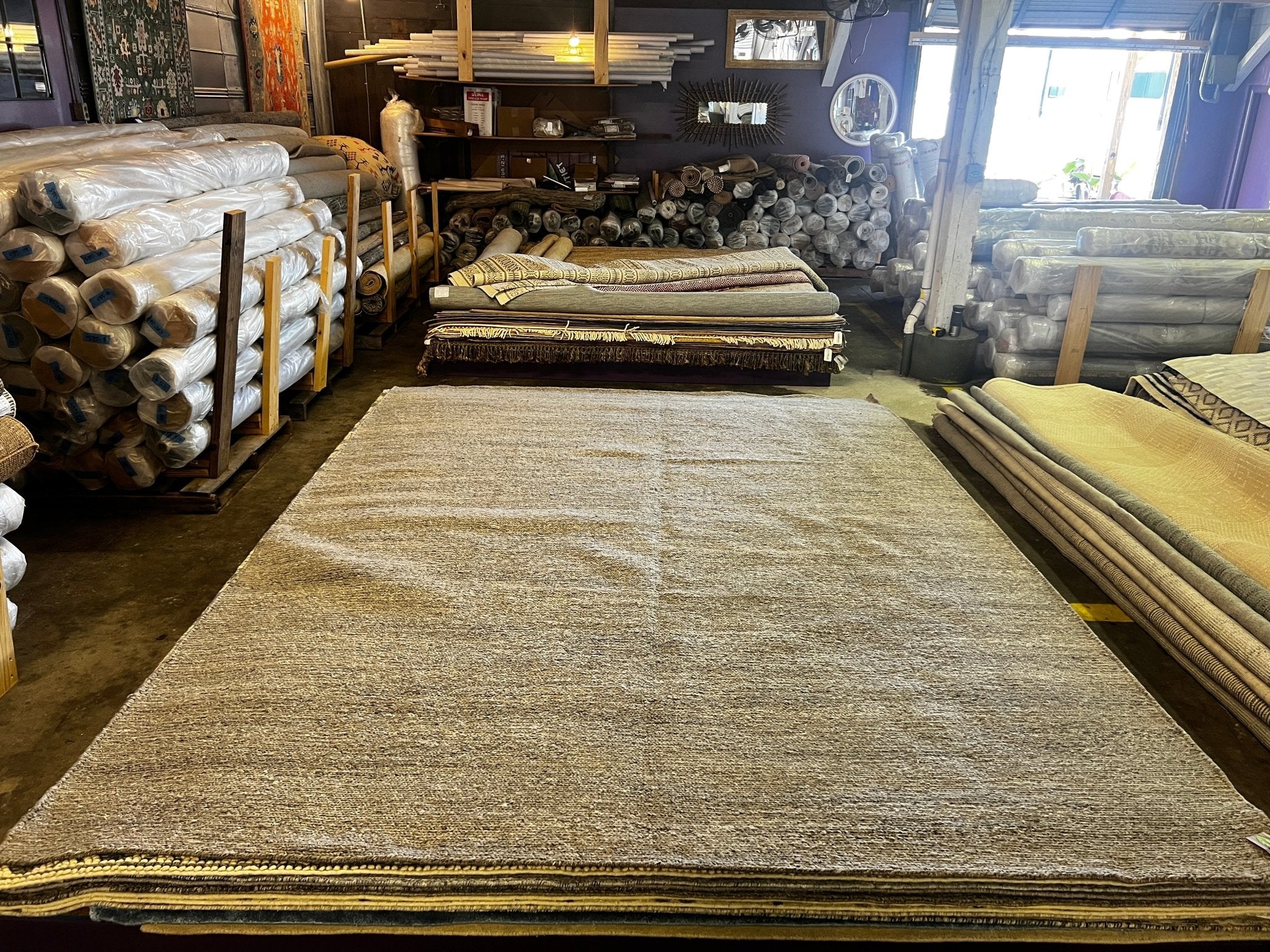 Didi Handwoven Wool Durrie Soumak 9x12.3 | Banana Manor Rug Company