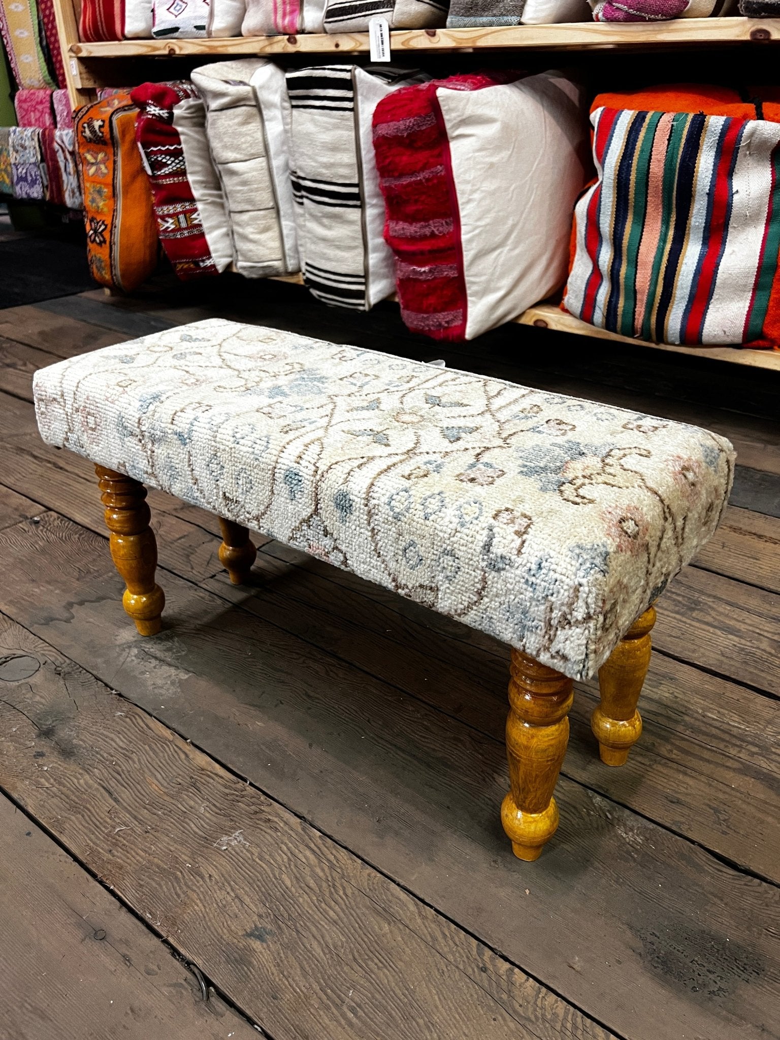 Ellen Corby 30x12x16 Wooden Upholstered Bench | Banana Manor Rug Factory Outlet