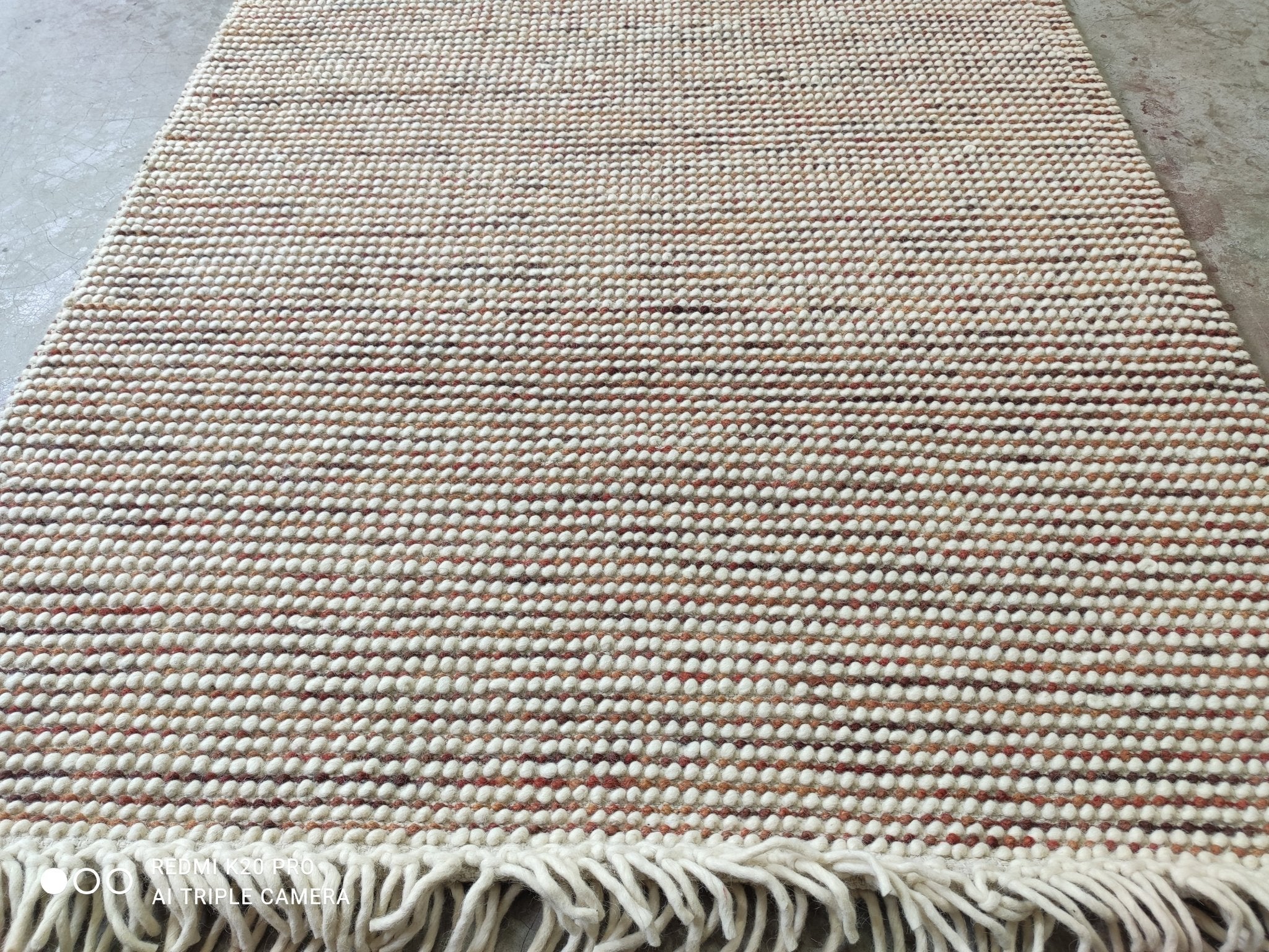 Eric Anzalone 5.3x7.9 Multi-Colored Handwoven Durrie Rug | Banana Manor Rug Factory Outlet