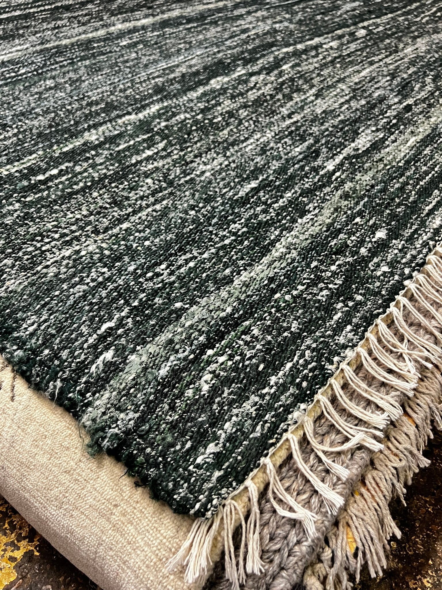 Eric the Oger 6x9 Handwoven Dark Green Sari Silk Rug | Banana Manor Rug Factory Outlet