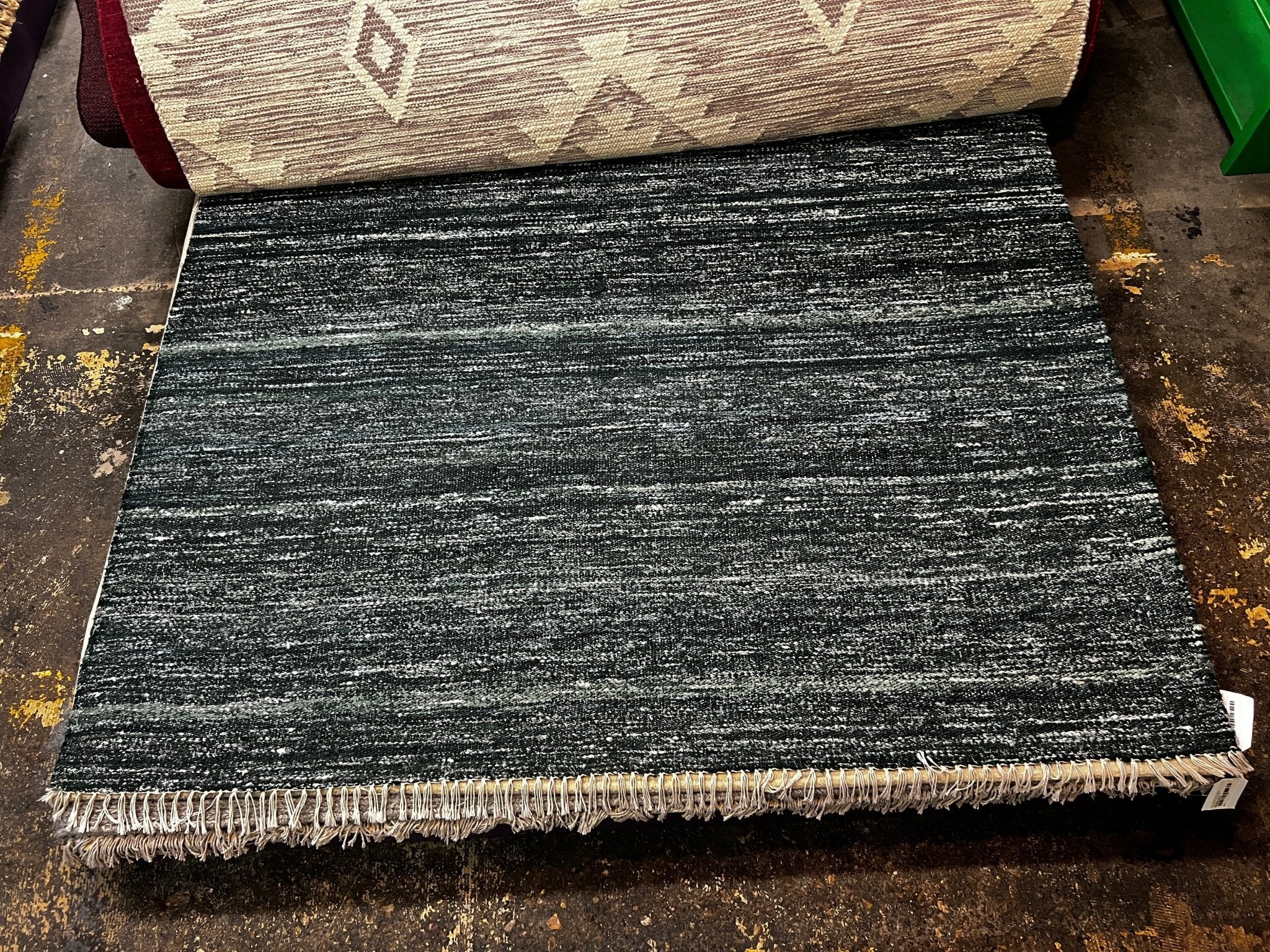 Eric the Oger 6x9 Handwoven Dark Green Sari Silk Rug | Banana Manor Rug Factory Outlet