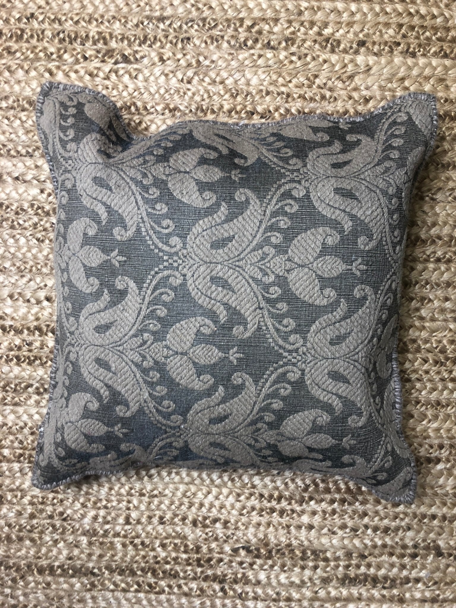 Everleigh Everington Beige Floral Pillow | Banana Manor Rug Company