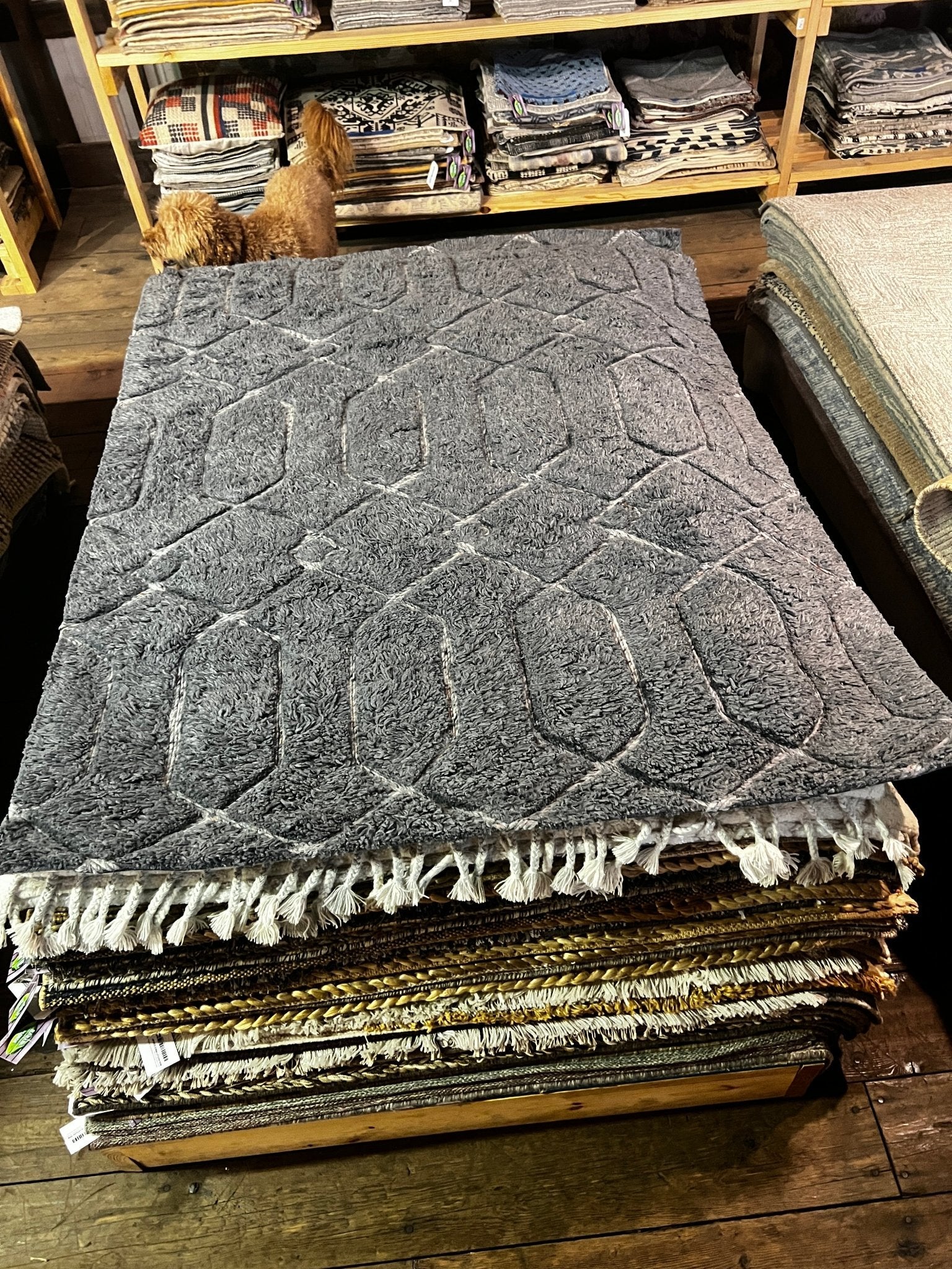 Franco 4.6x6.6 Handwoven Blended High Low Carpet | Banana Manor Rug Factory Outlet