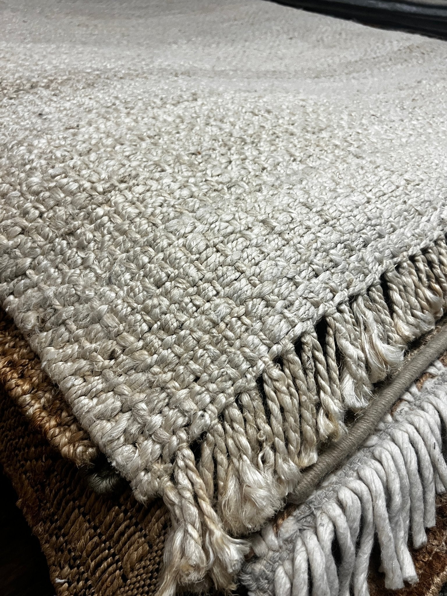 Glinduh 5x7 Handwoven Bleached Jute Rug | Banana Manor Rug Company