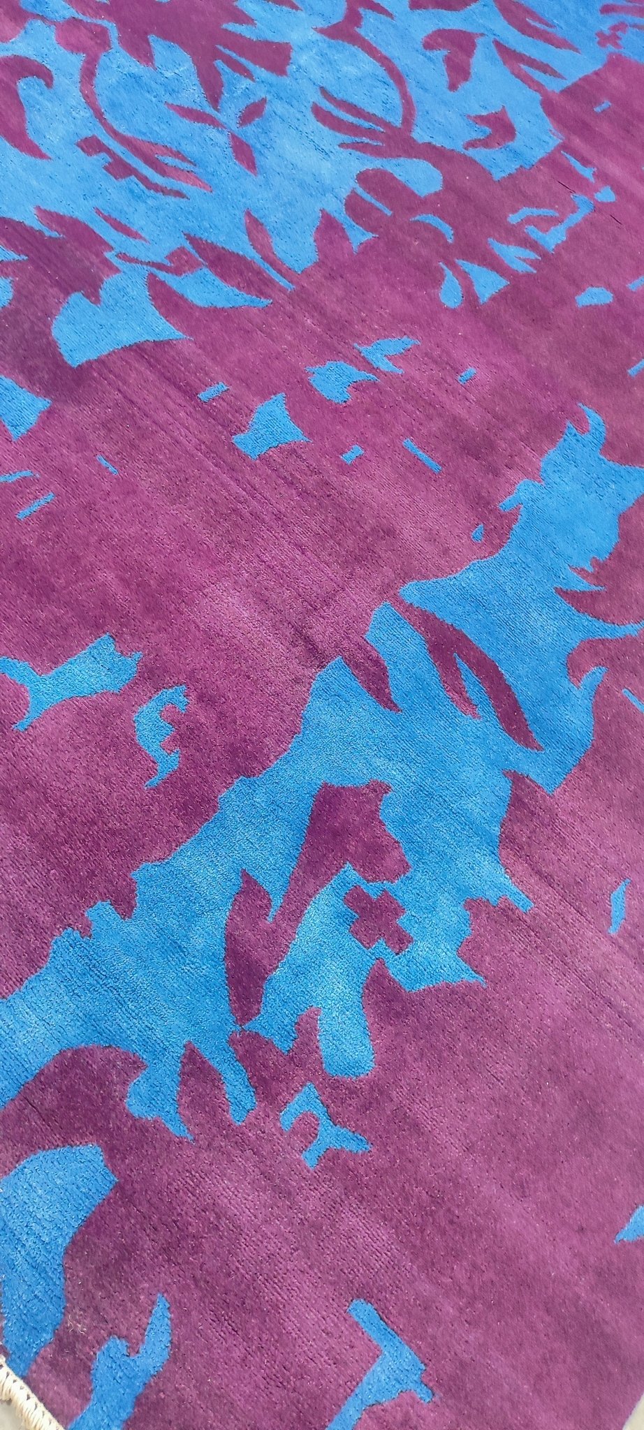 Graziana 12x18 Brown & Blue Modern Hand Knotted | Banana Manor Rug Factory Outlet