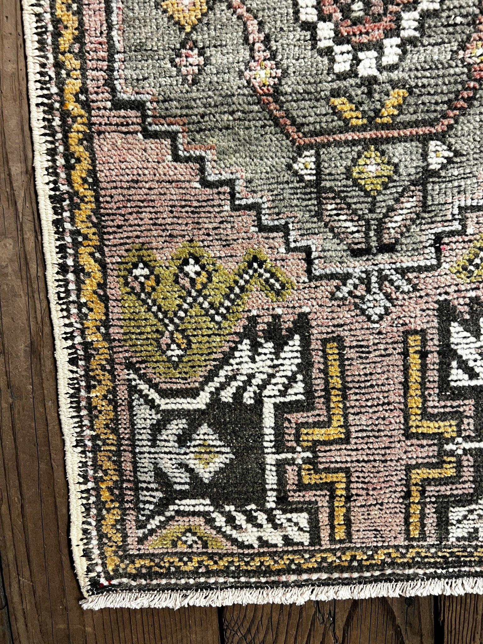 Hande Vintage Turkish Oushak 1.9x3.8 | Banana Manor Rug Factory Outlet