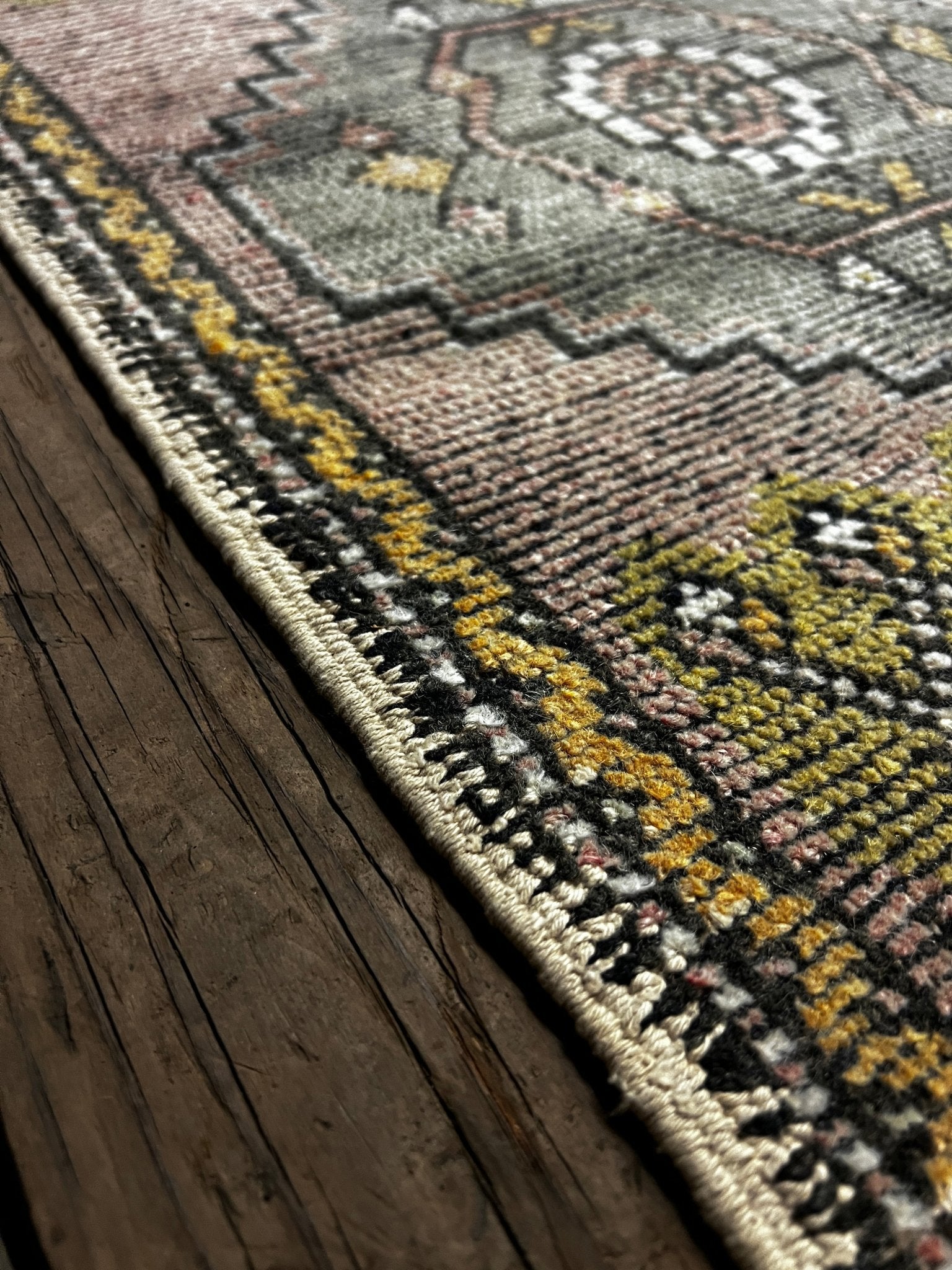 Hande Vintage Turkish Oushak 1.9x3.8 | Banana Manor Rug Factory Outlet