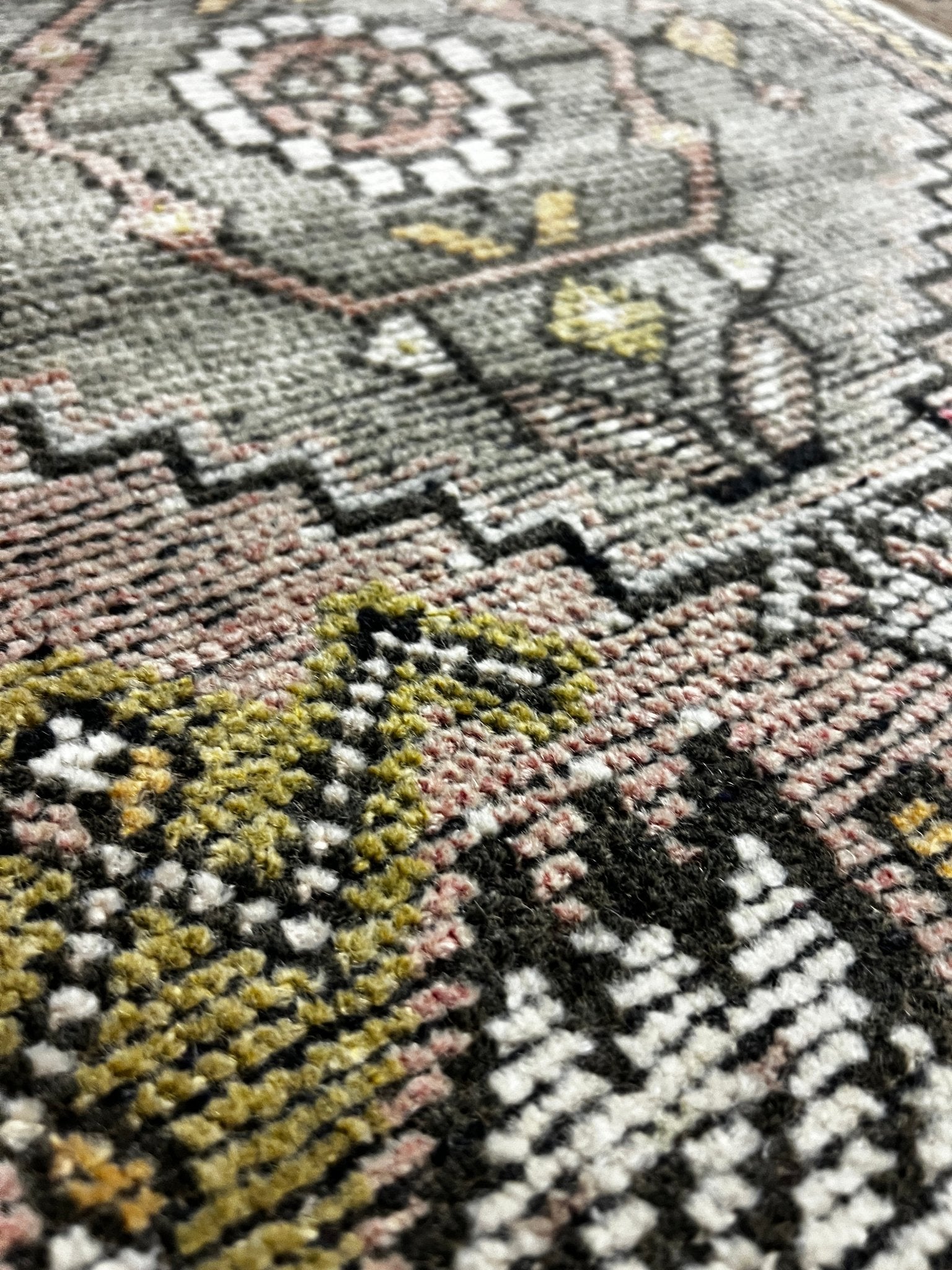 Hande Vintage Turkish Oushak 1.9x3.8 | Banana Manor Rug Factory Outlet