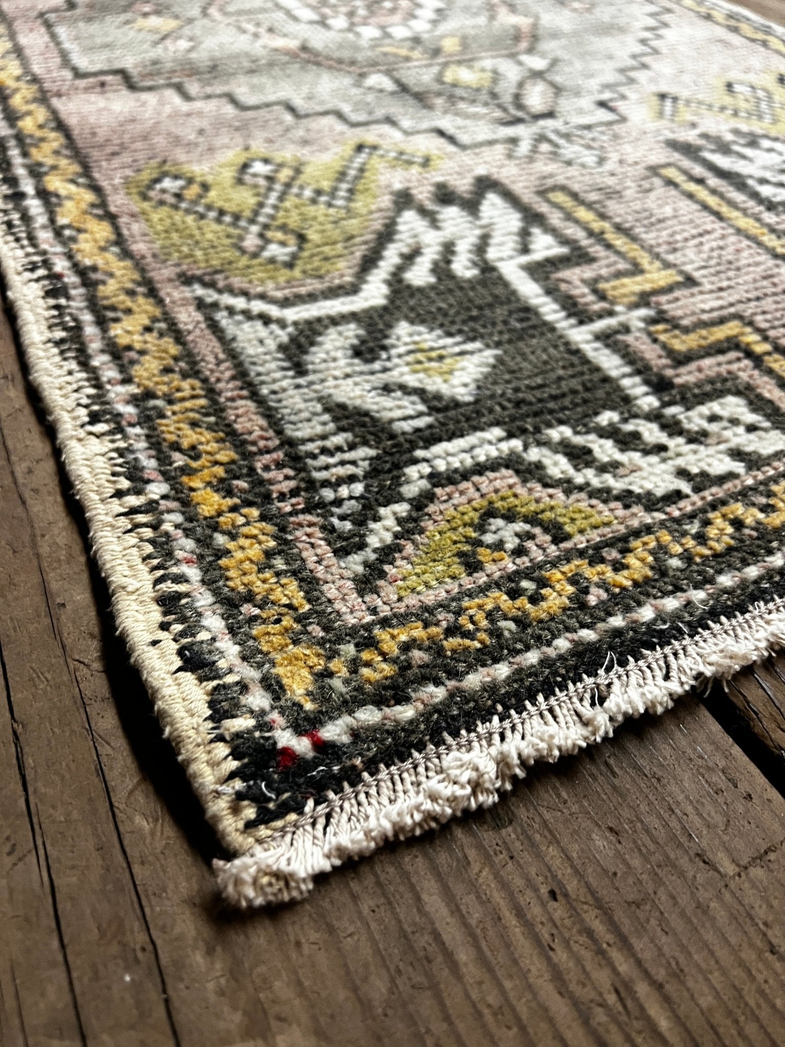 Hande Vintage Turkish Oushak 1.9x3.8 | Banana Manor Rug Factory Outlet