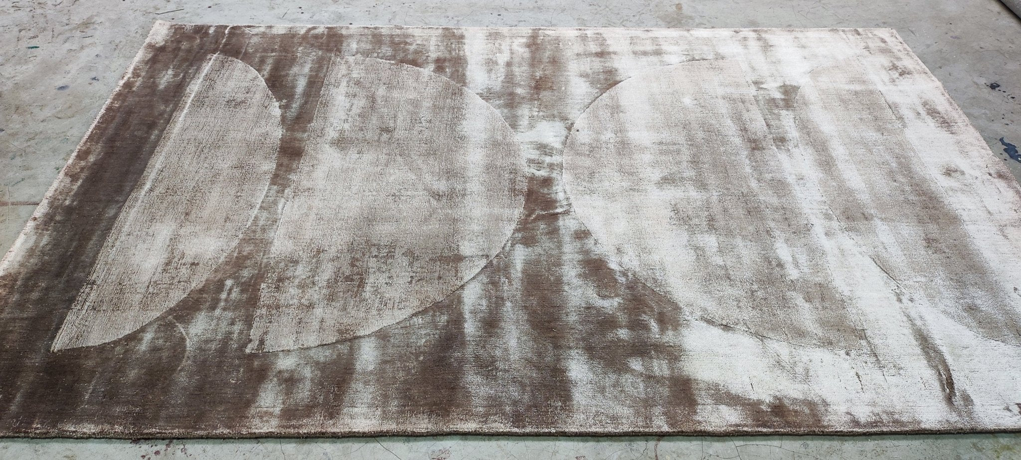 Jack 5x8 Handwoven Brown & Light Brown Modern Viscose | Banana Manor Rug Factory Outlet