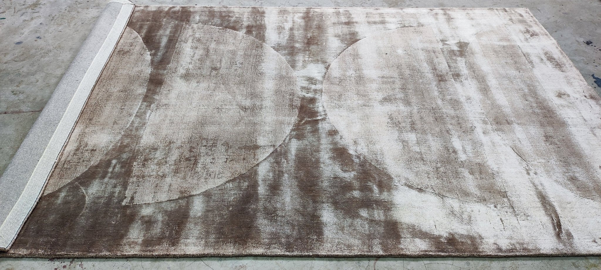 Jack 5x8 Handwoven Brown & Light Brown Modern Viscose | Banana Manor Rug Factory Outlet