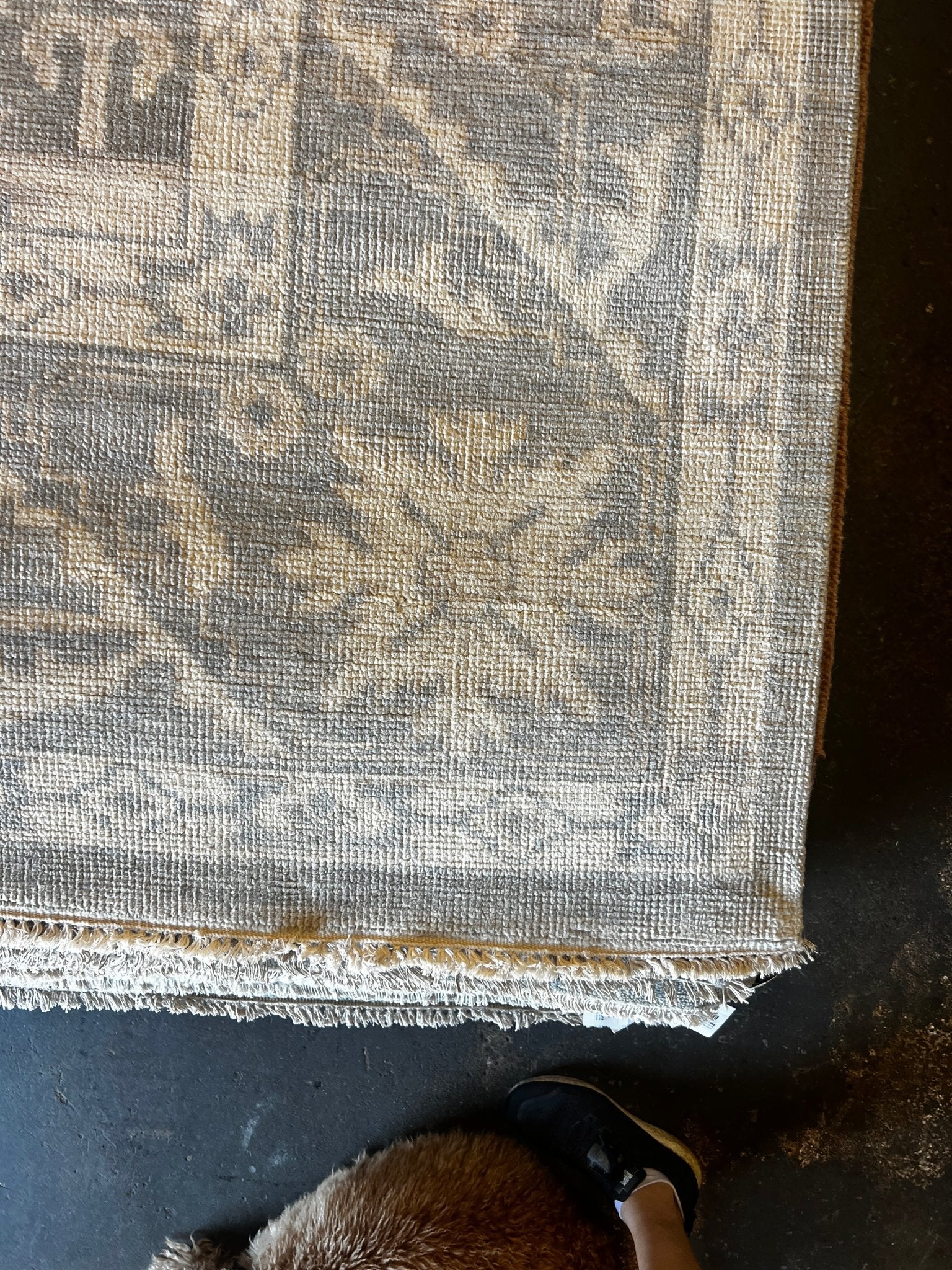 Janet Weiss 9.9x13.9 Hand-Knotted Silver Grey Turkish Oushak | Banana Manor Rug Factory Outlet
