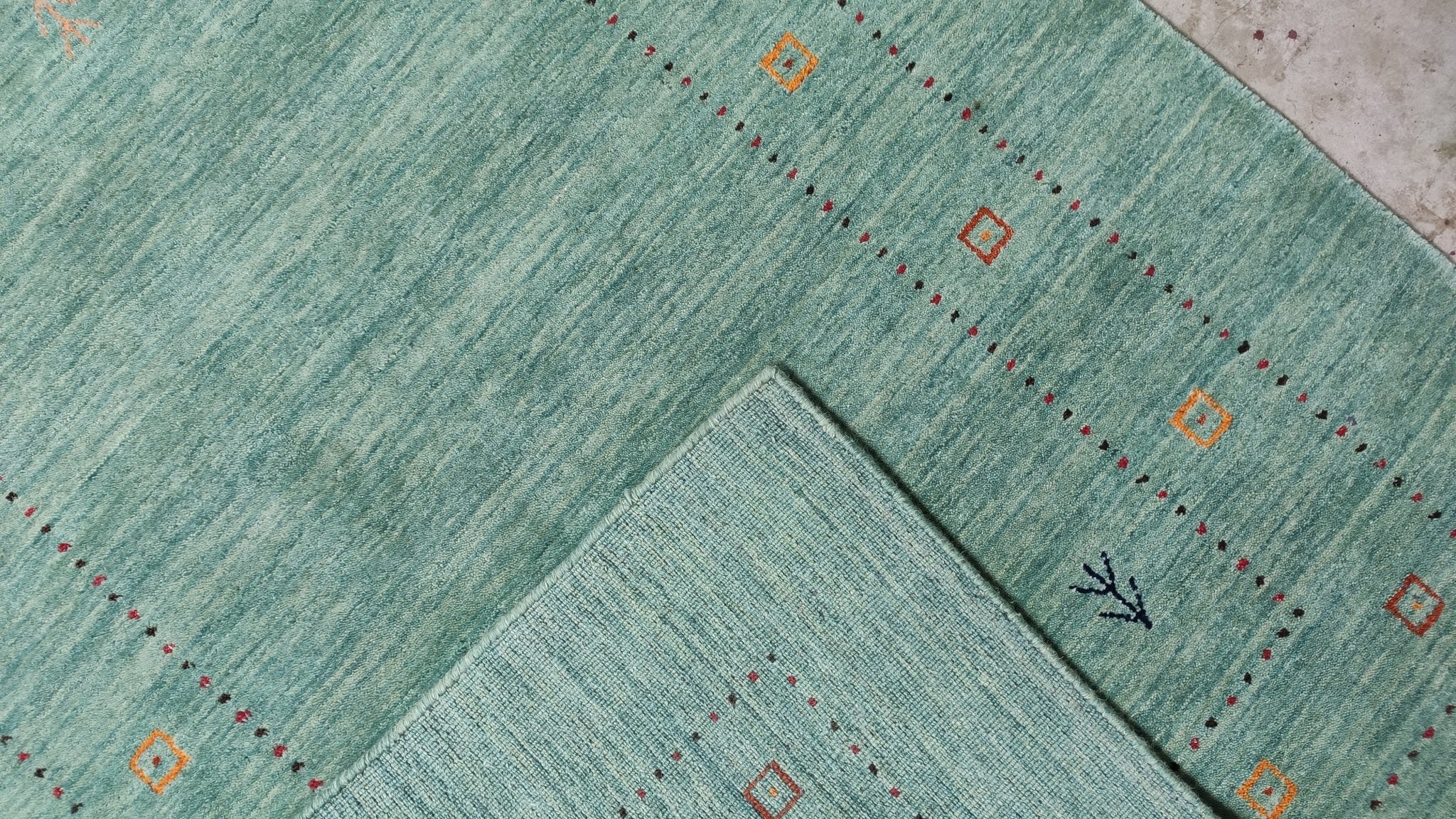 Jerry 4x5.9 Green Handwoven Rug | Banana Manor Rug Company