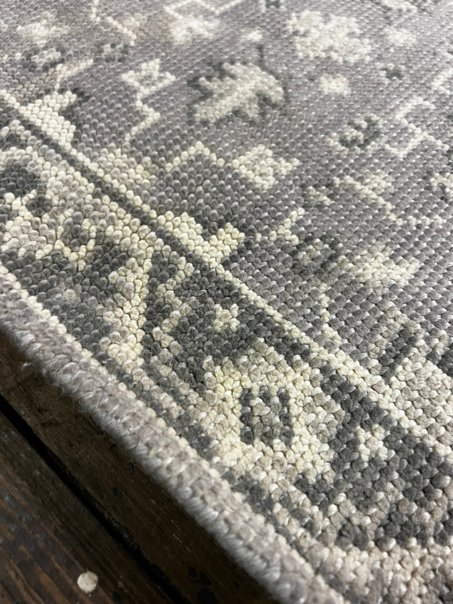 Kay 2x4 Hand-Knotted Grey & Grey Turkish Oushak | Banana Manor Rug Factory Outlet