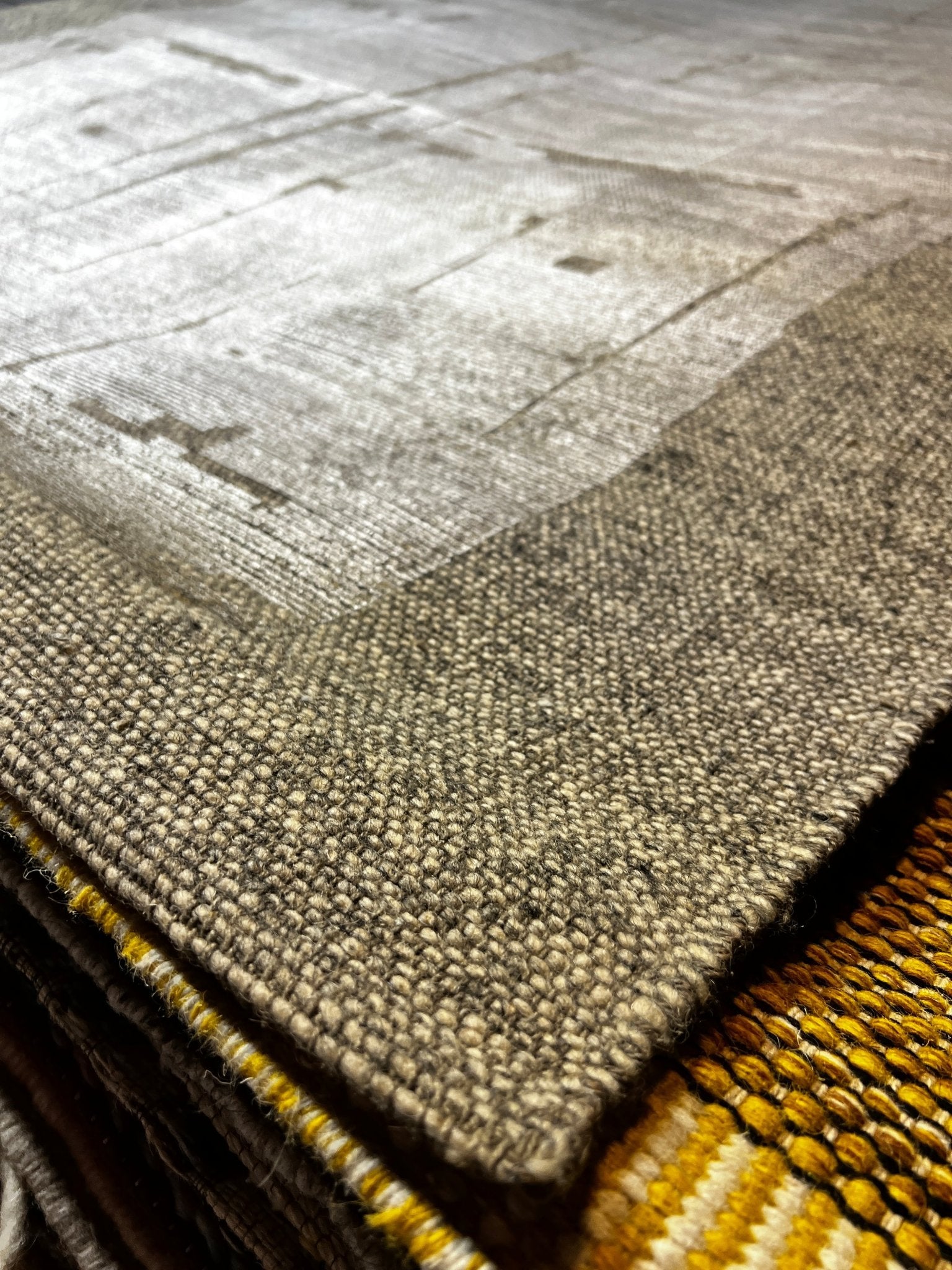 Krewe of Eve 5.3x7.6 Handwoven Grey Printed Durrie | Banana Manor Rug Factory Outlet
