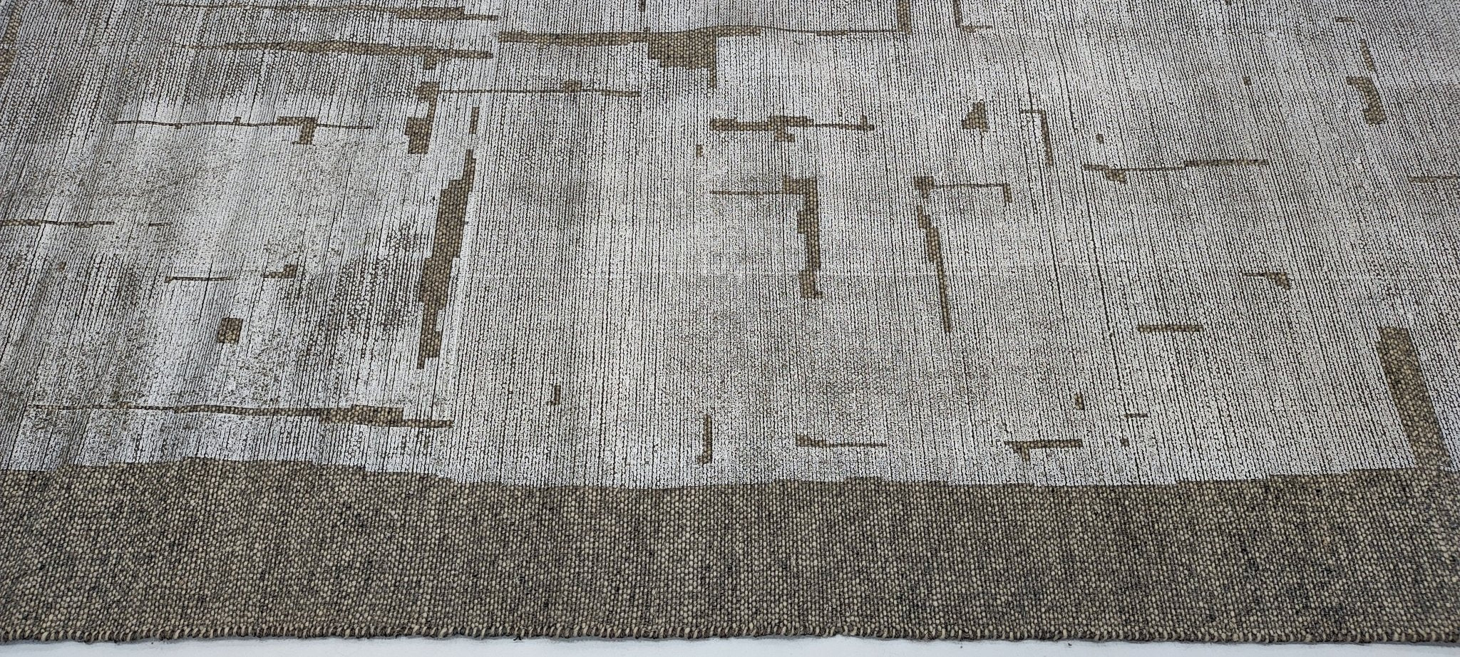 Krewe of Eve 5.3x7.6 Handwoven Grey Printed Durrie | Banana Manor Rug Factory Outlet