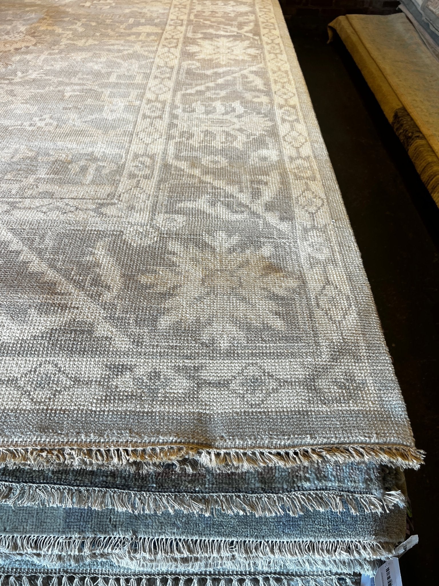 Leah Shapiro 9.9x14 Hand-Knotted Silver Grey Turkish Oushak | Banana Manor Rug Factory Outlet