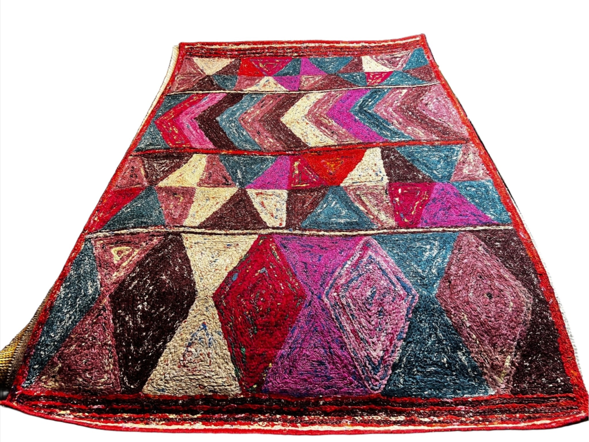 Legion of Mars 5x8 Handwoven Multi Color Modern Sari | Banana Manor Rug Factory Outlet