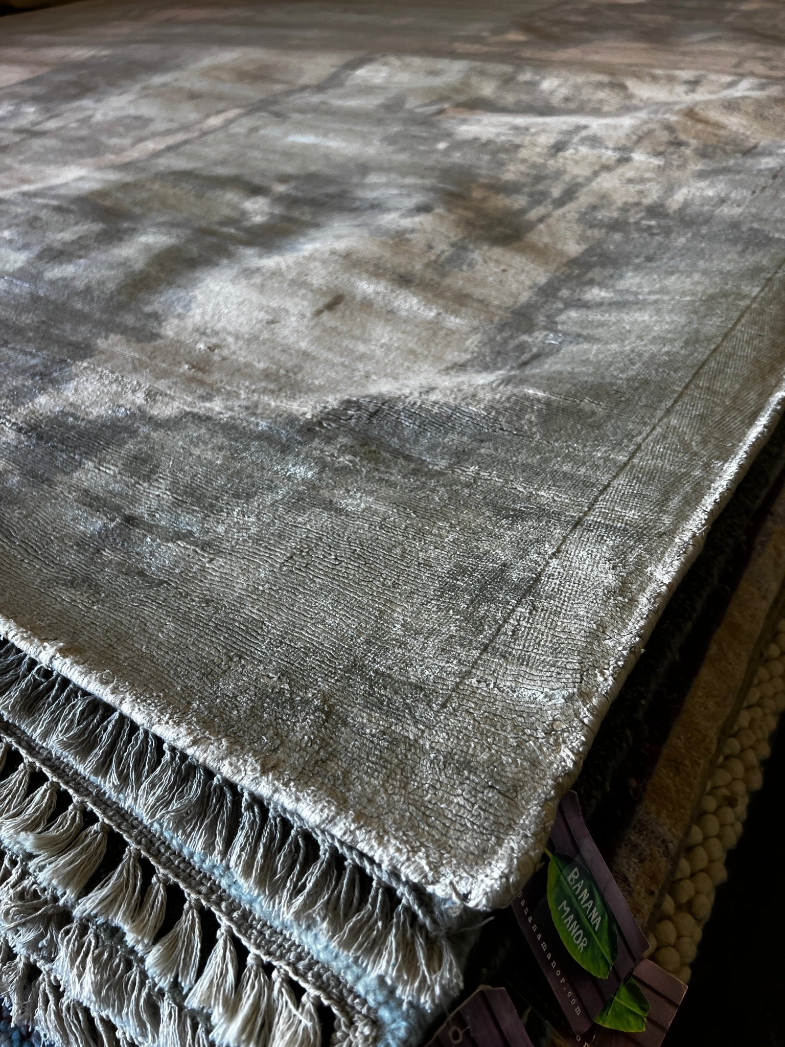 Little Rascals Handwoven Aqua & Ivory Printed Viscose (Multiple Sizes) | Banana Manor Rug Factory Outlet