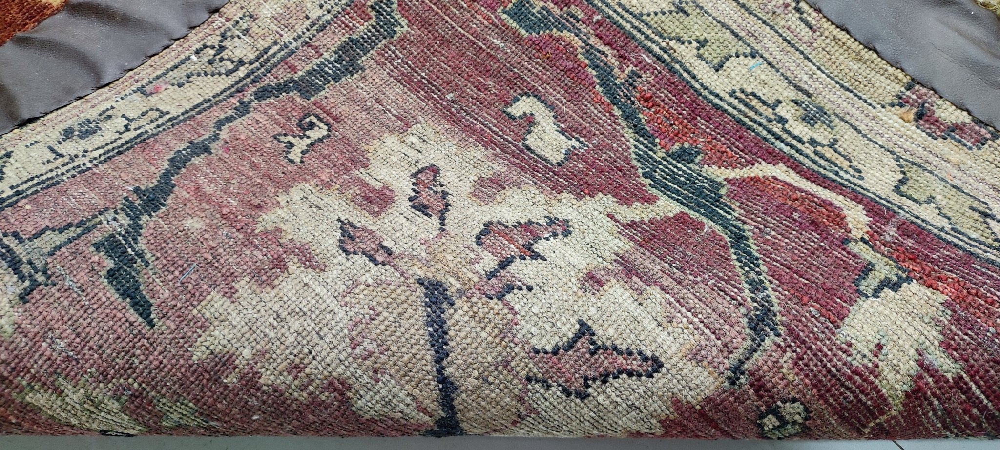 Mariena 12x18.3 Hand-Knotted Black & Rust Oushak | Banana Manor Rug Factory Outlet