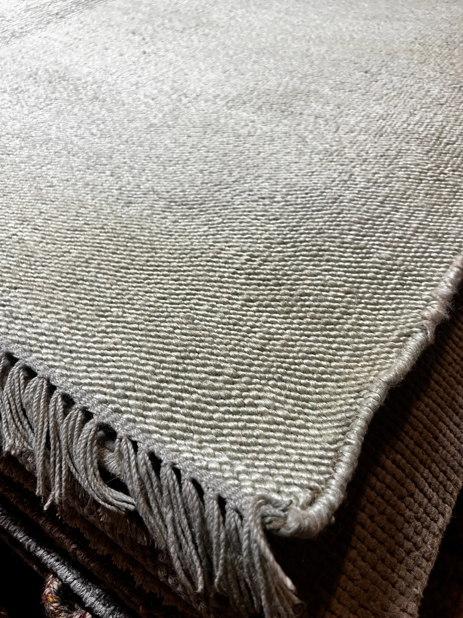 Michael Talbott Light Blue Handwoven Pet Yarn Durrie (Multiple Sizes) | Banana Manor Rug Company
