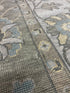 Molly Van Amburgh Grey and Silver Hand-Knotted Oushak Rug 4x4 | Banana Manor Rug Factory Outlet