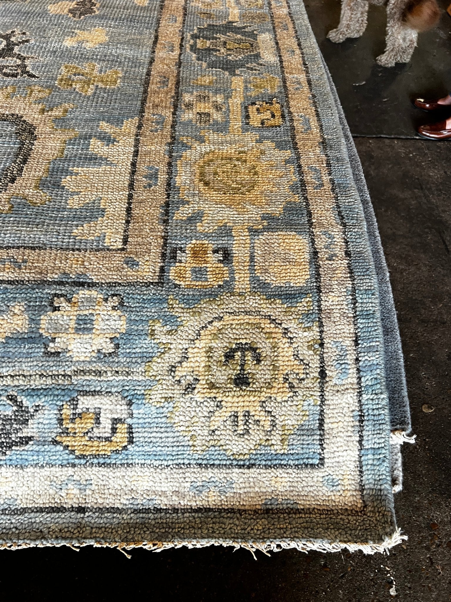 Nicole Gibbons 8x10 Blue Hand-Knotted Oushak Rug | Banana Manor Rug Factory Outlet