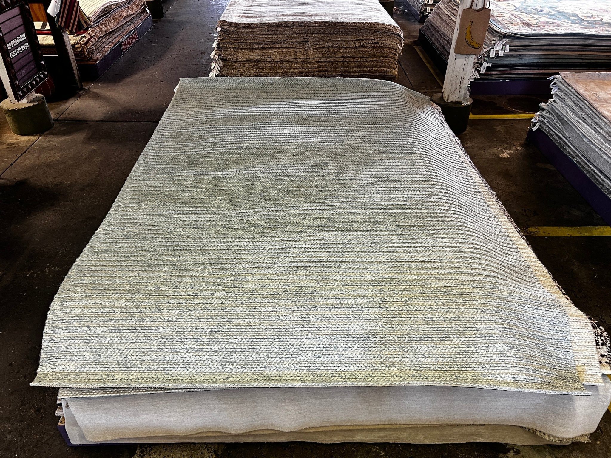 Roman Roy 7.6x10.3 Handwoven Pet Durrie Natural Soumak | Banana Manor Rug Factory Outlet