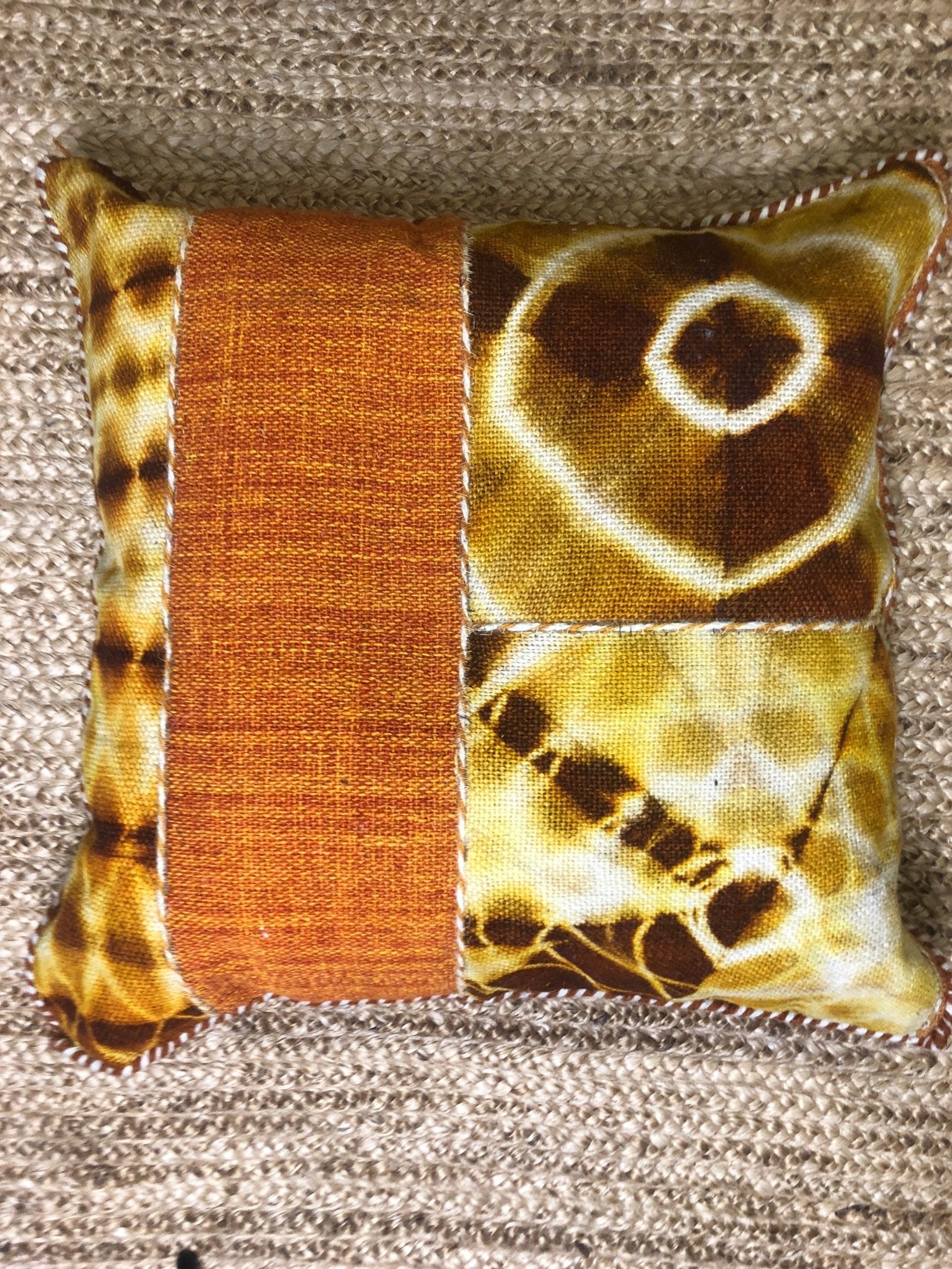 Taylor Splift Large Orange and Cream Tie-Dyed Pillow | Banana Manor Rug Company