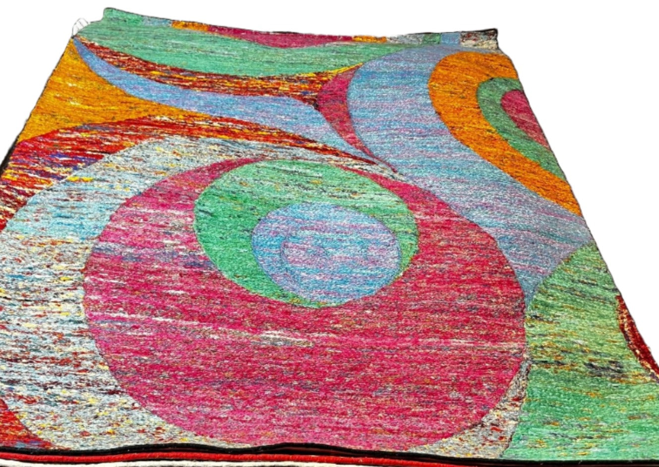 Thoth 5.6x8 Handwoven Multi-Color Modern Sari Silk | Banana Manor Rug Factory Outlet