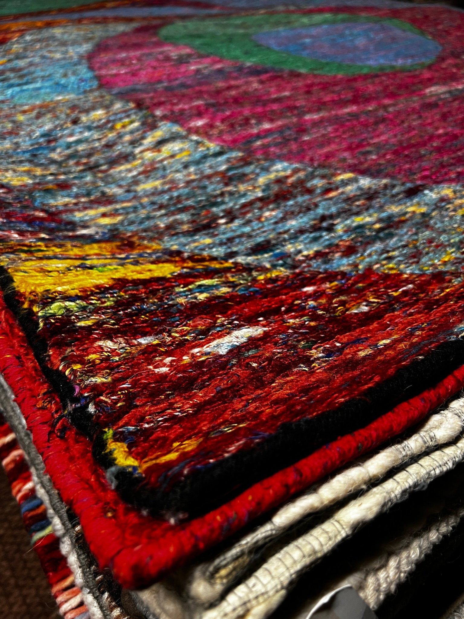 Thoth 5.6x8 Handwoven Multi-Color Modern Sari Silk | Banana Manor Rug Factory Outlet